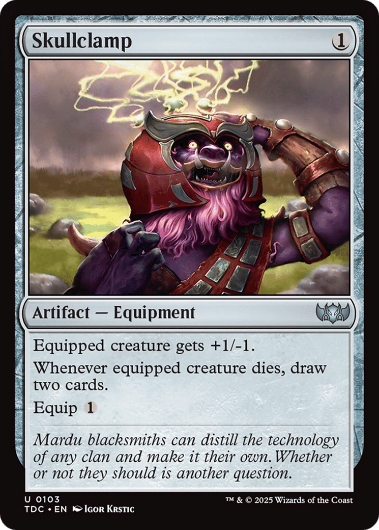 Skullclamp — Tarkir: Dragonstorm Commander — Magic: The Gathering