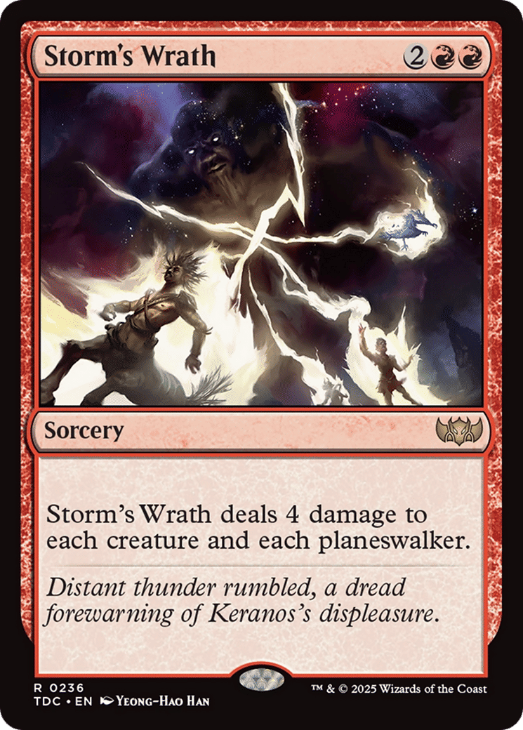 Storm's Wrath — Tarkir: Dragonstorm Commander — Magic: The Gathering