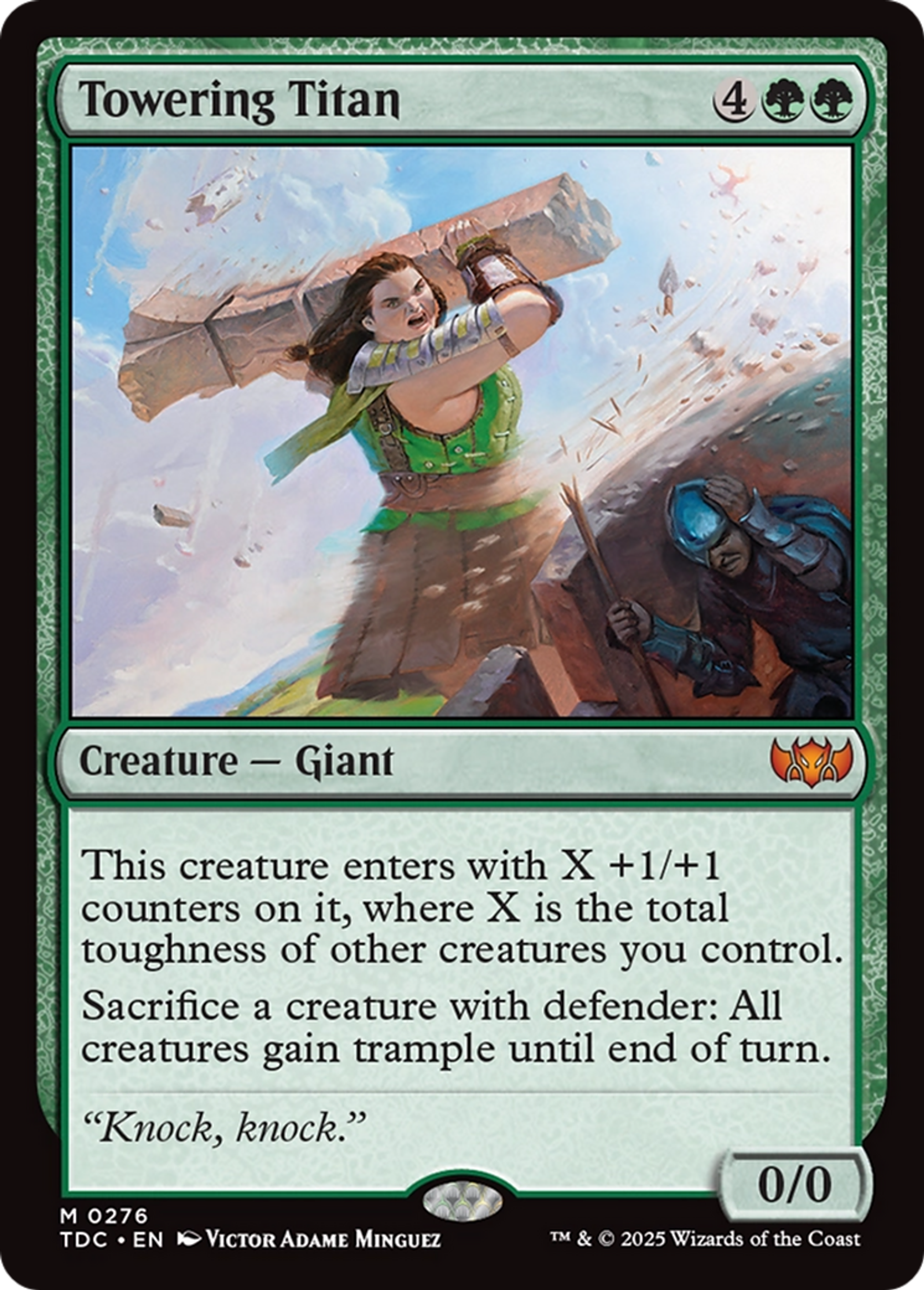 Towering Titan — Tarkir: Dragonstorm Commander — Magic: The Gathering