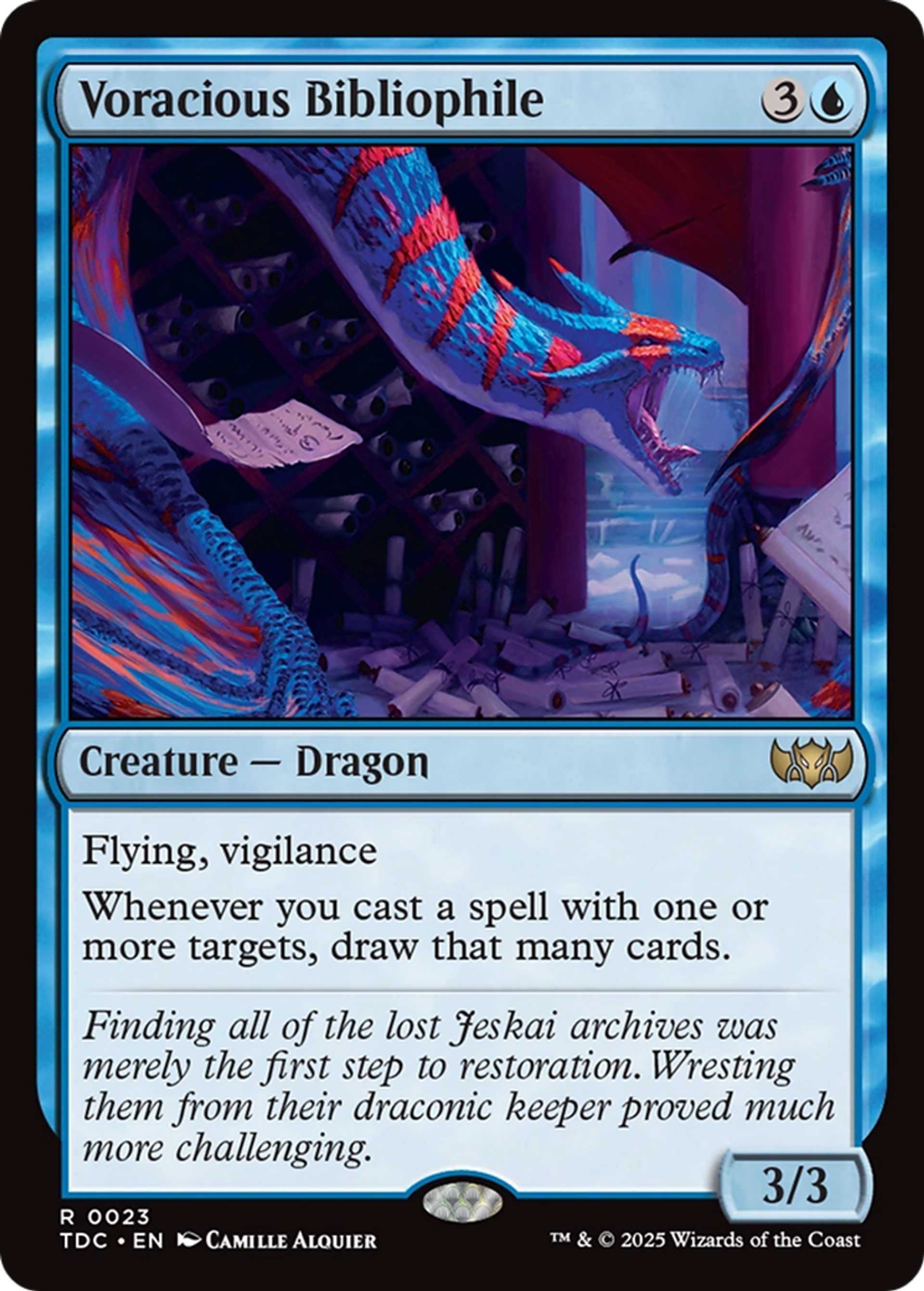 Bibliophile vorace — Tarkir: Dragonstorm Commander — Magic: The Gathering