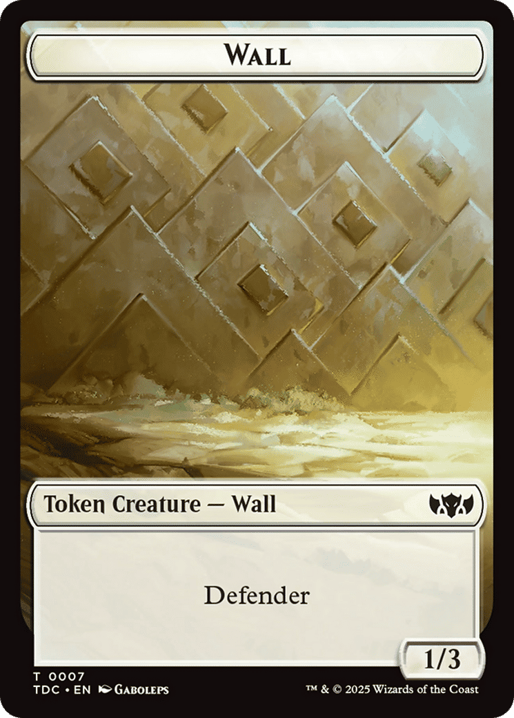 Wall — Tarkir: Dragonstorm Commander — Magic: The Gathering