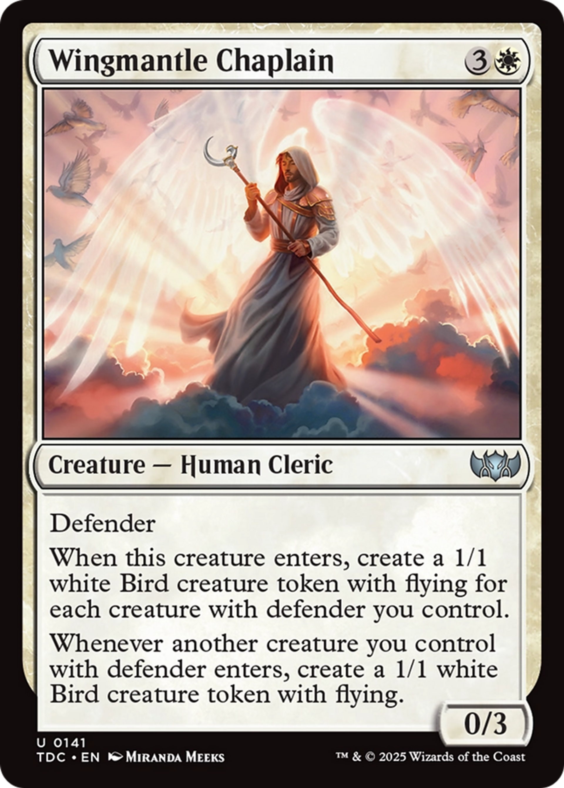 Wingmantle Chaplain — Tarkir: Dragonstorm Commander — Magic: The Gathering