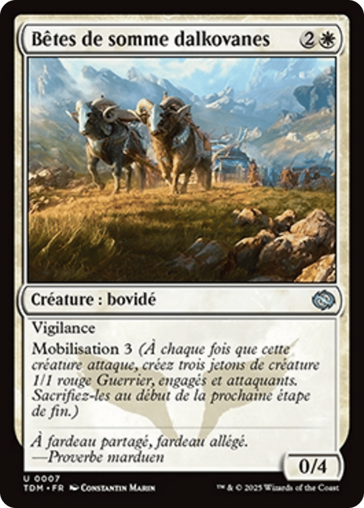 Bêtes de somme dalkovanes — Tarkir: Dragonstorm — Magic: The Gathering