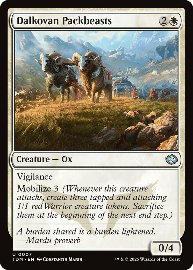 Dalkovan Packbeasts — Tarkir: Dragonstorm — Magic: The Gathering