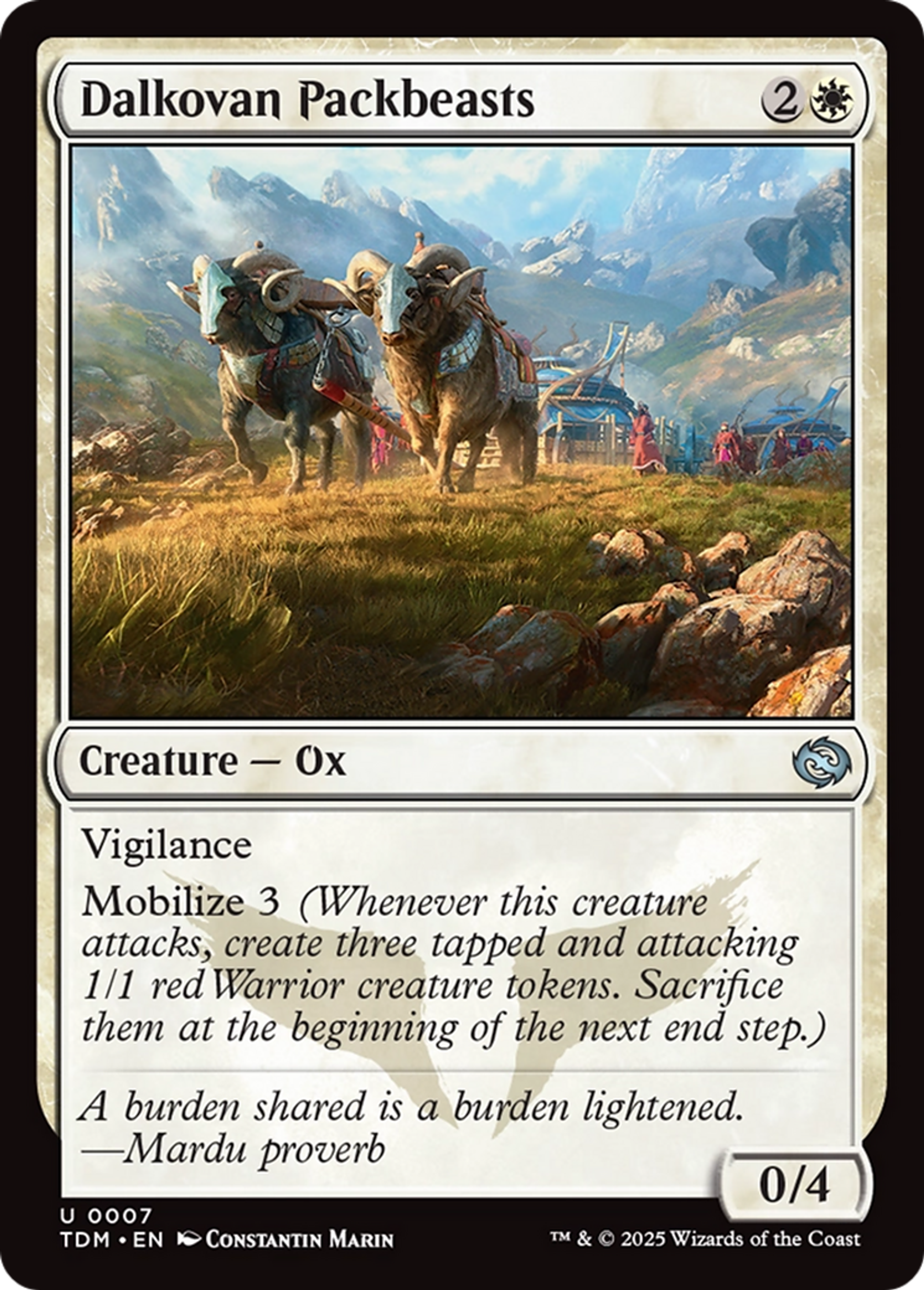 Dalkovan Packbeasts — Tarkir: Dragonstorm — Magic: The Gathering