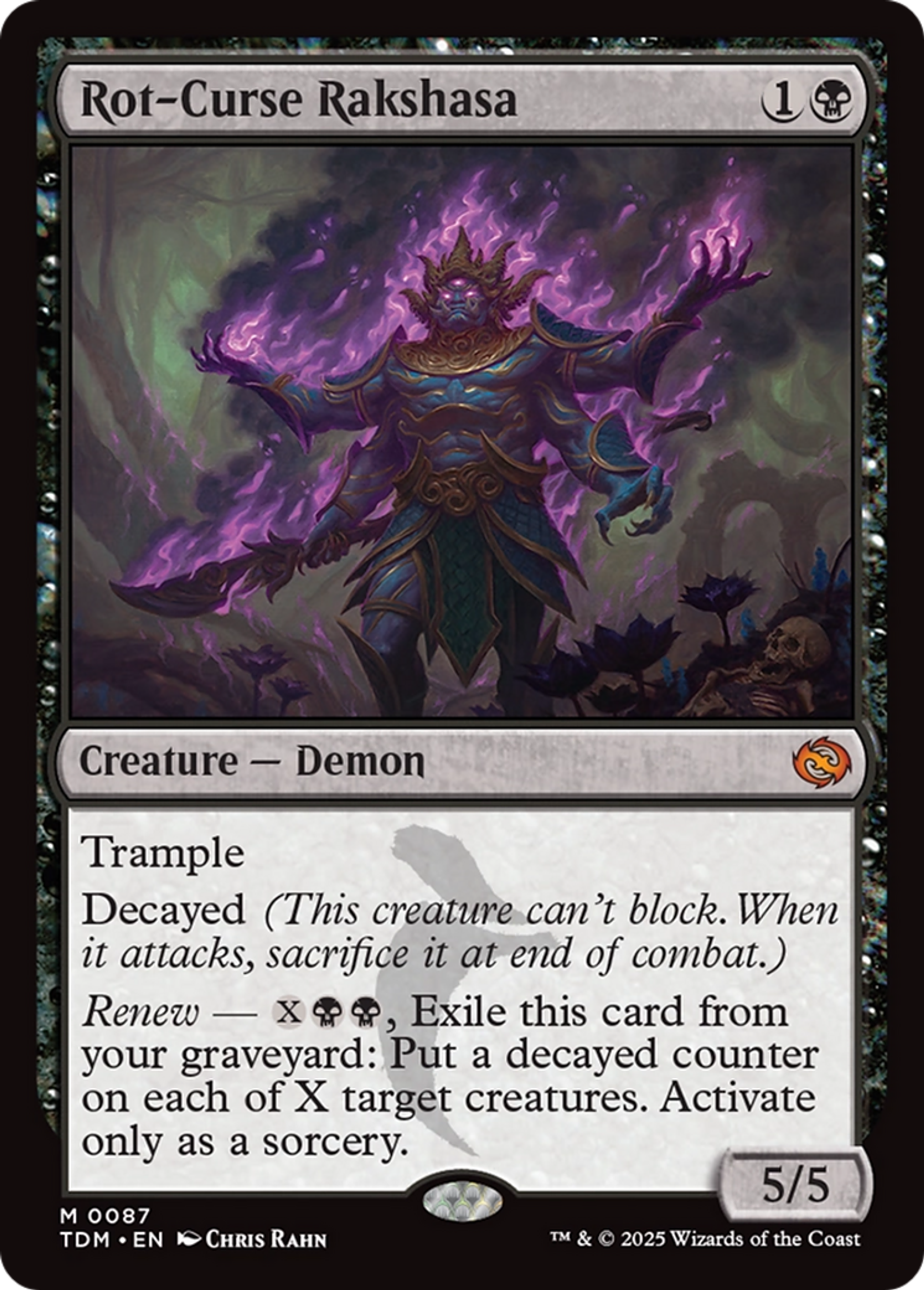 Rakshasa de malédiction de putréfaction — Tarkir: Dragonstorm — Magic: The Gathering