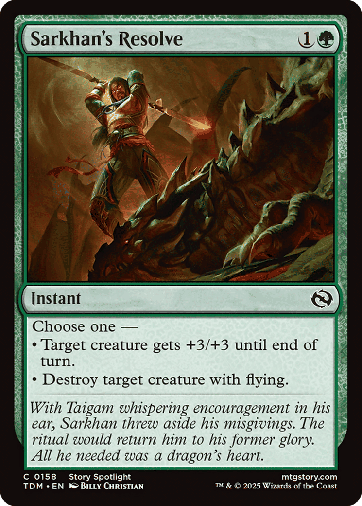Sarkhan's Resolve — Tarkir: Dragonstorm — Magic: The Gathering