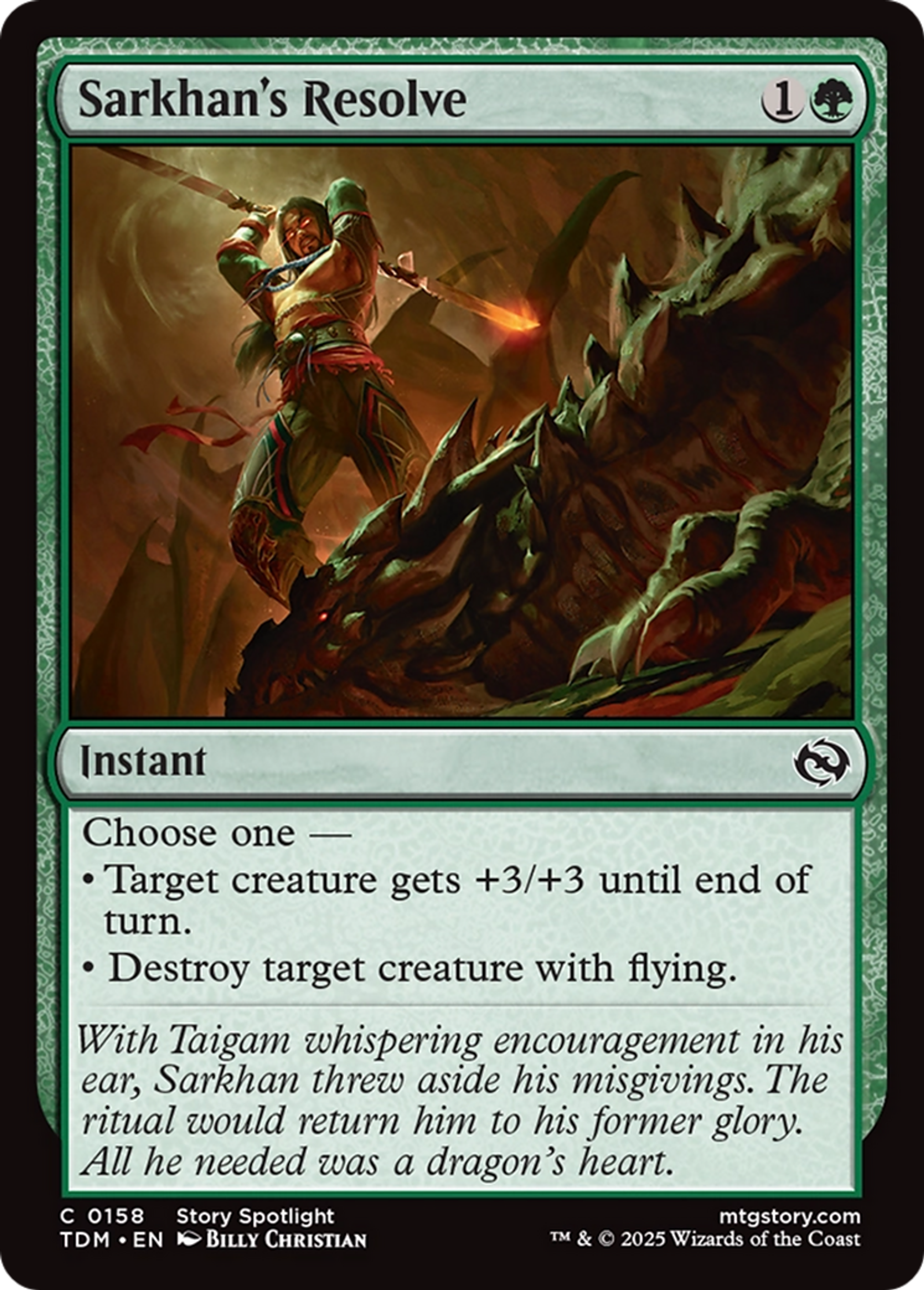 Sarkhan's Resolve — Tarkir: Dragonstorm — Magic: The Gathering