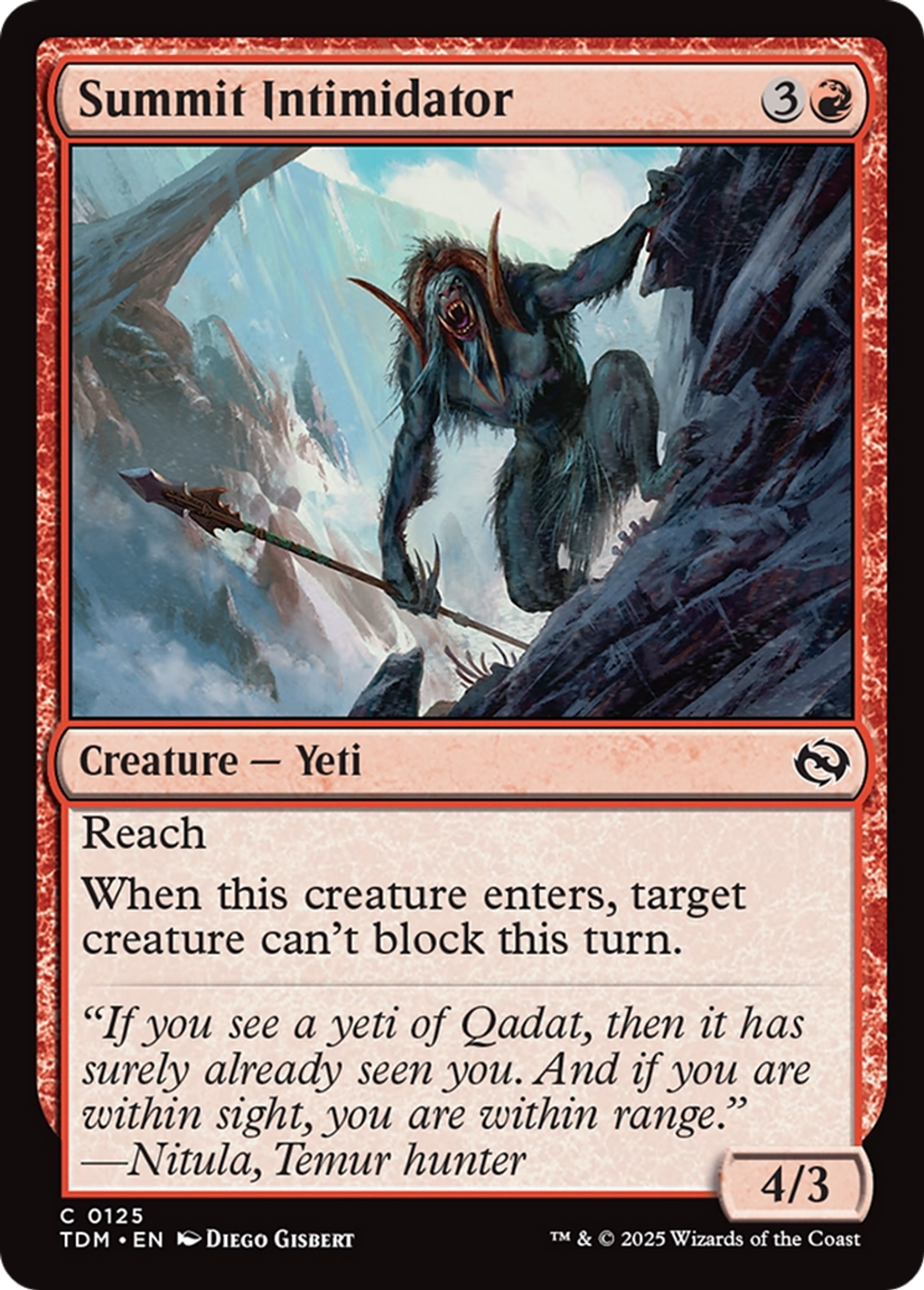 Summit Intimidator — Tarkir: Dragonstorm — Magic: The Gathering