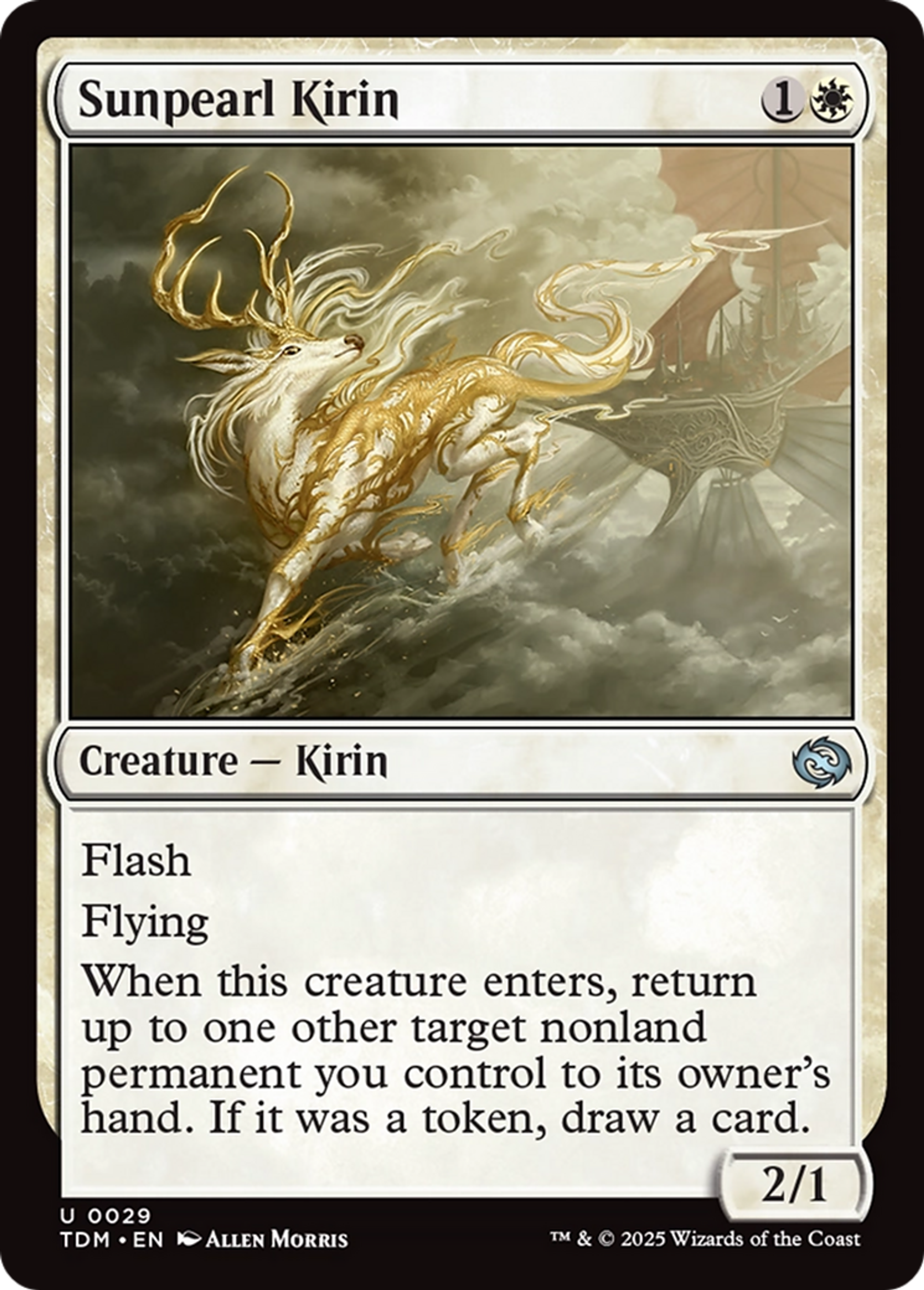 Kirin de perle solaire — Tarkir: Dragonstorm — Magic: The Gathering