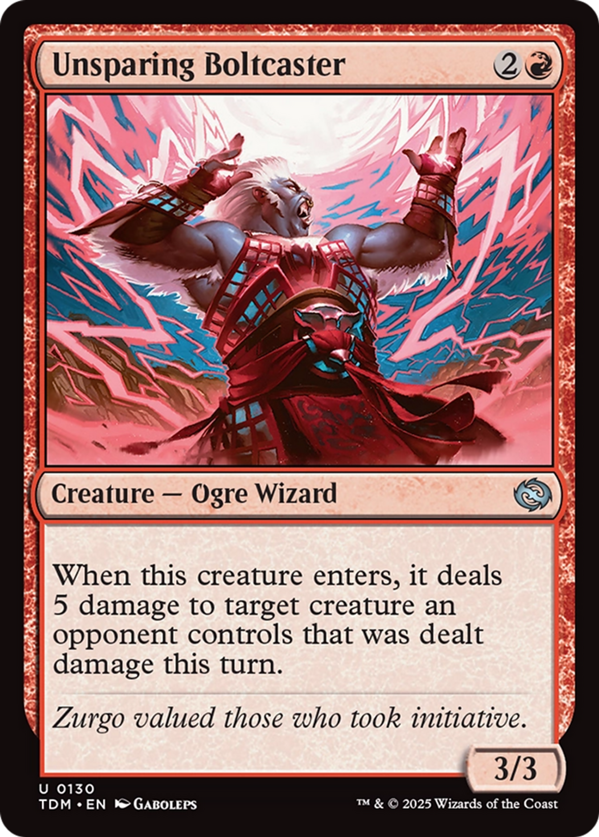 Unsparing Boltcaster — Tarkir: Dragonstorm — Magic: The Gathering