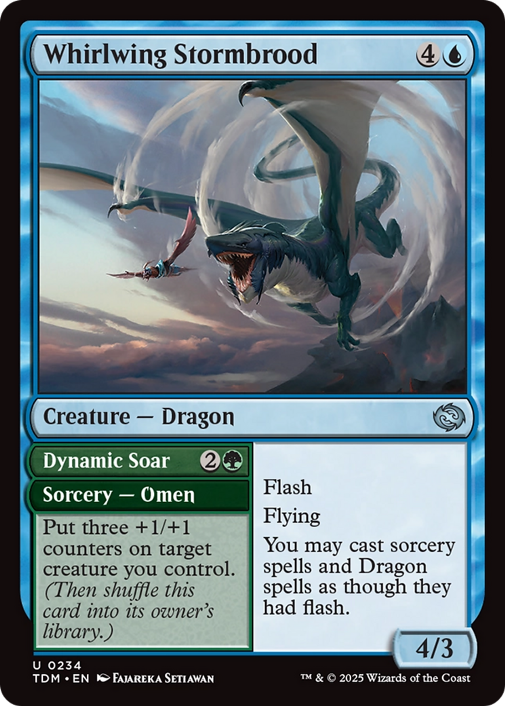 Whirlwing Stormbrood // Dynamic Soar — Tarkir: Dragonstorm — Magic: The Gathering