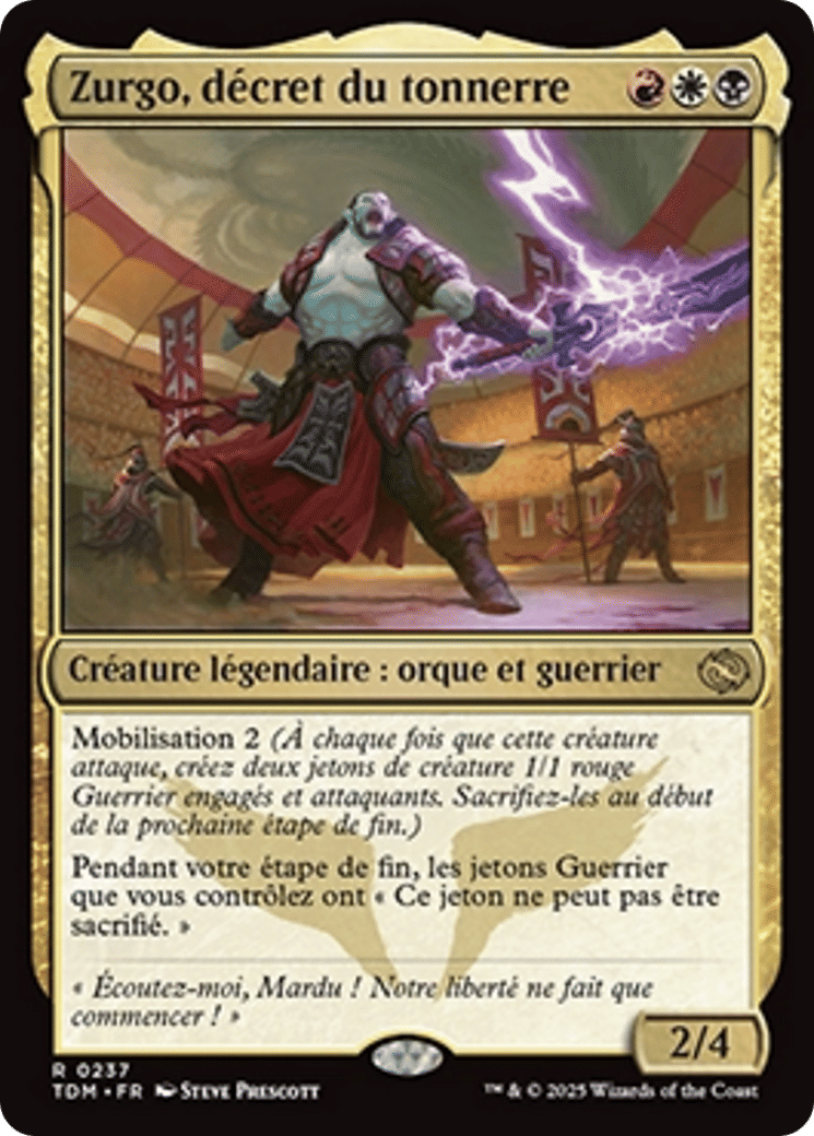 Zurgo, décret du tonnerre — Tarkir: Dragonstorm — Magic: The Gathering