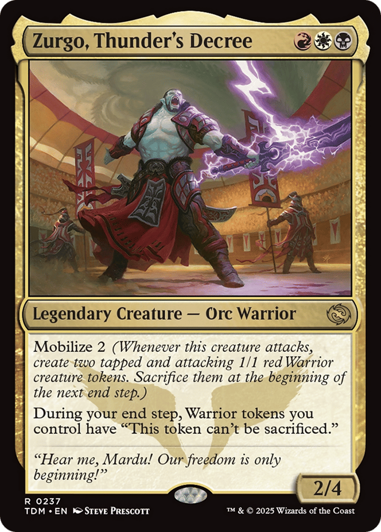 Zurgo, Thunder's Decree — Tarkir: Dragonstorm — Magic: The Gathering