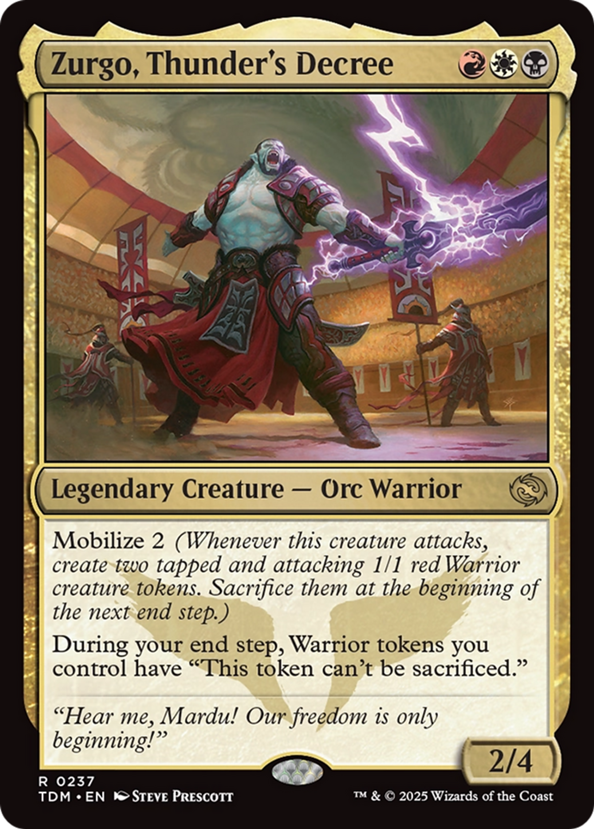 Zurgo, décret du tonnerre — Tarkir: Dragonstorm — Magic: The Gathering