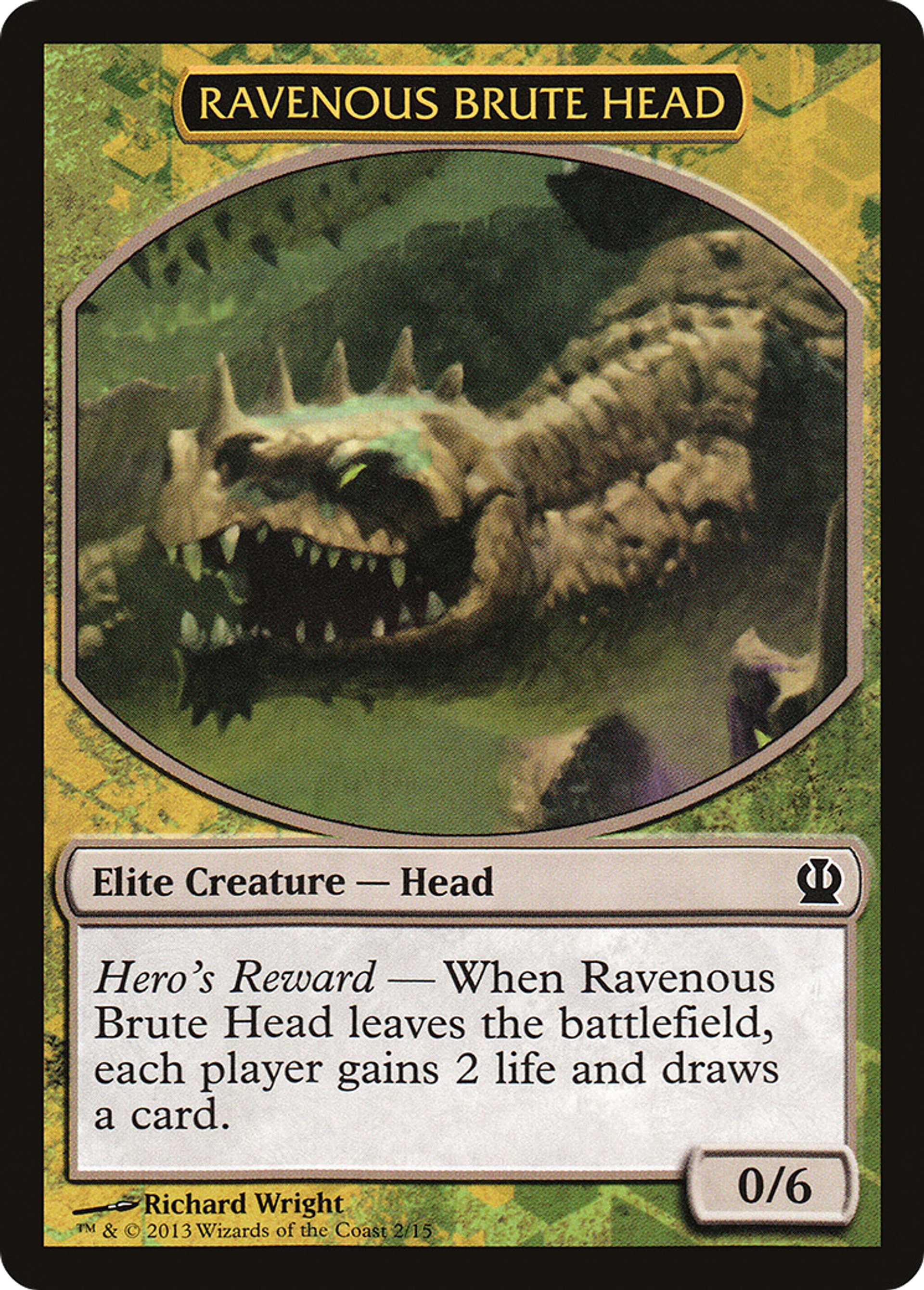Ravenous Brute Head — Face the Hydra — Magic: The Gathering