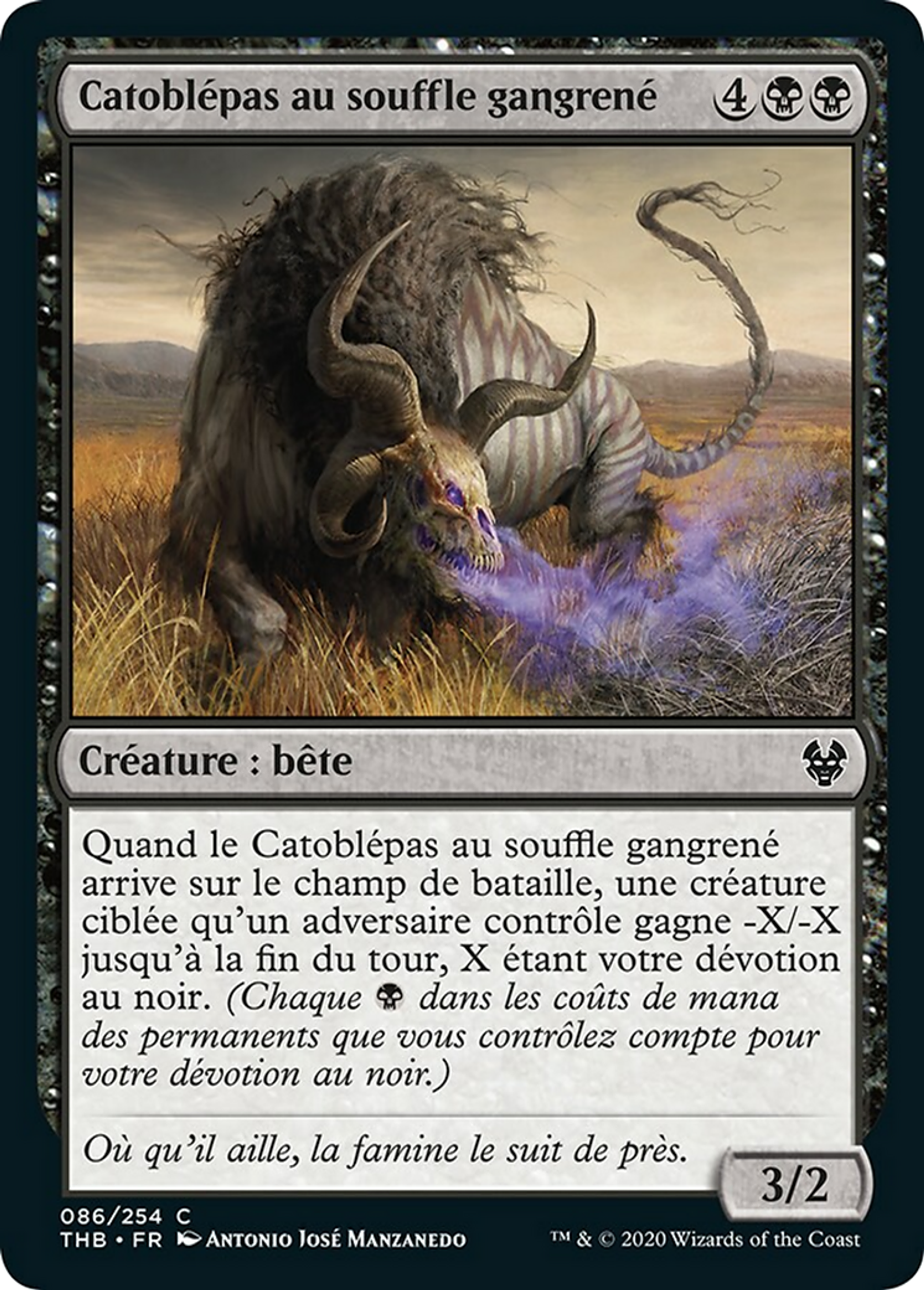 Catoblépas au souffle gangrené — Theros Beyond Death — Magic: The Gathering