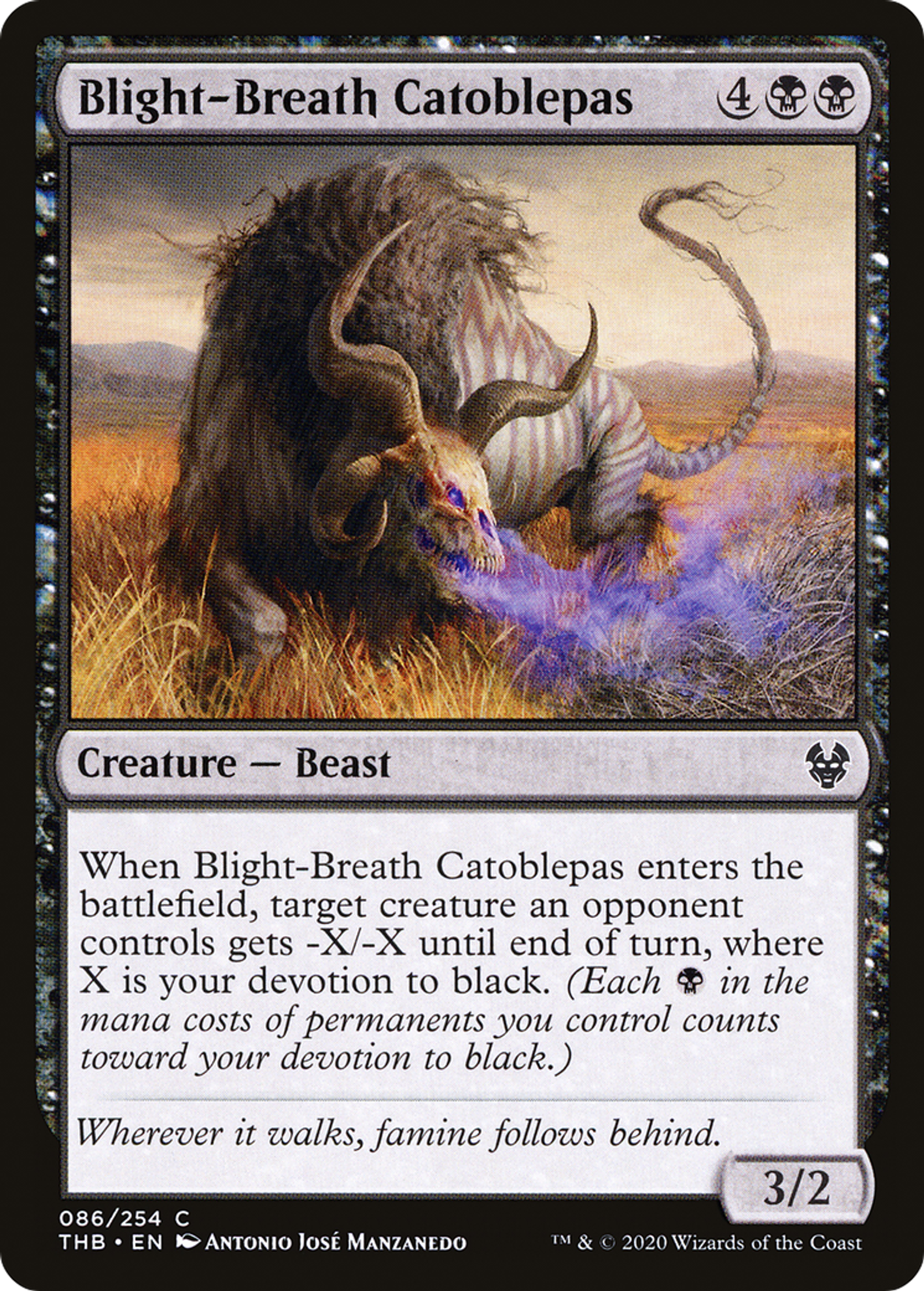Blight-Breath Catoblepas — Theros Beyond Death — Magic: The Gathering