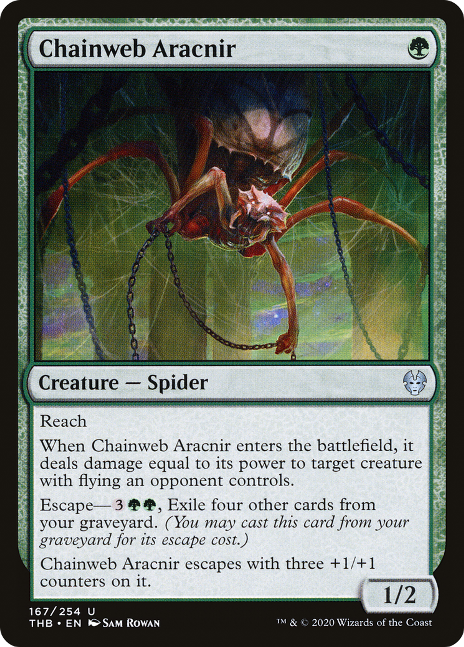 Aracnire à la toile de chaînes — Theros Beyond Death — Magic: The Gathering