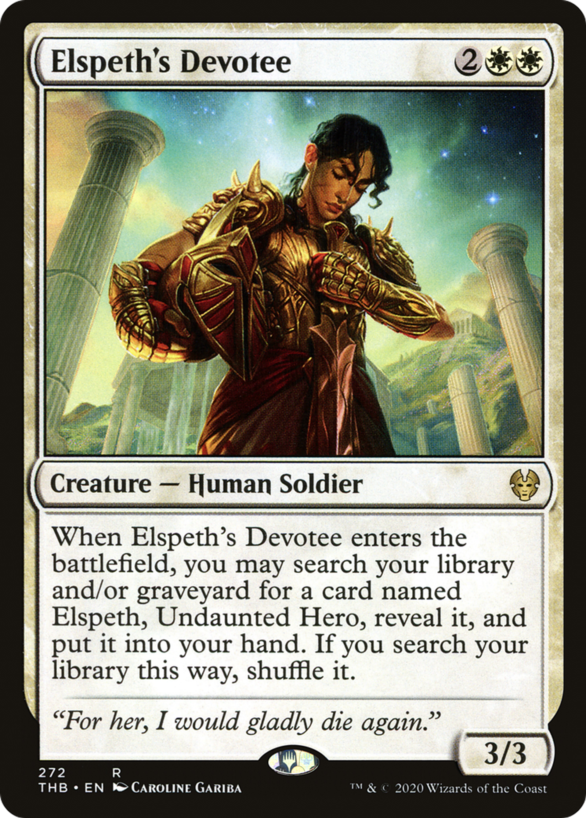 Dévôte d'Elspeth — Theros Beyond Death — Magic: The Gathering