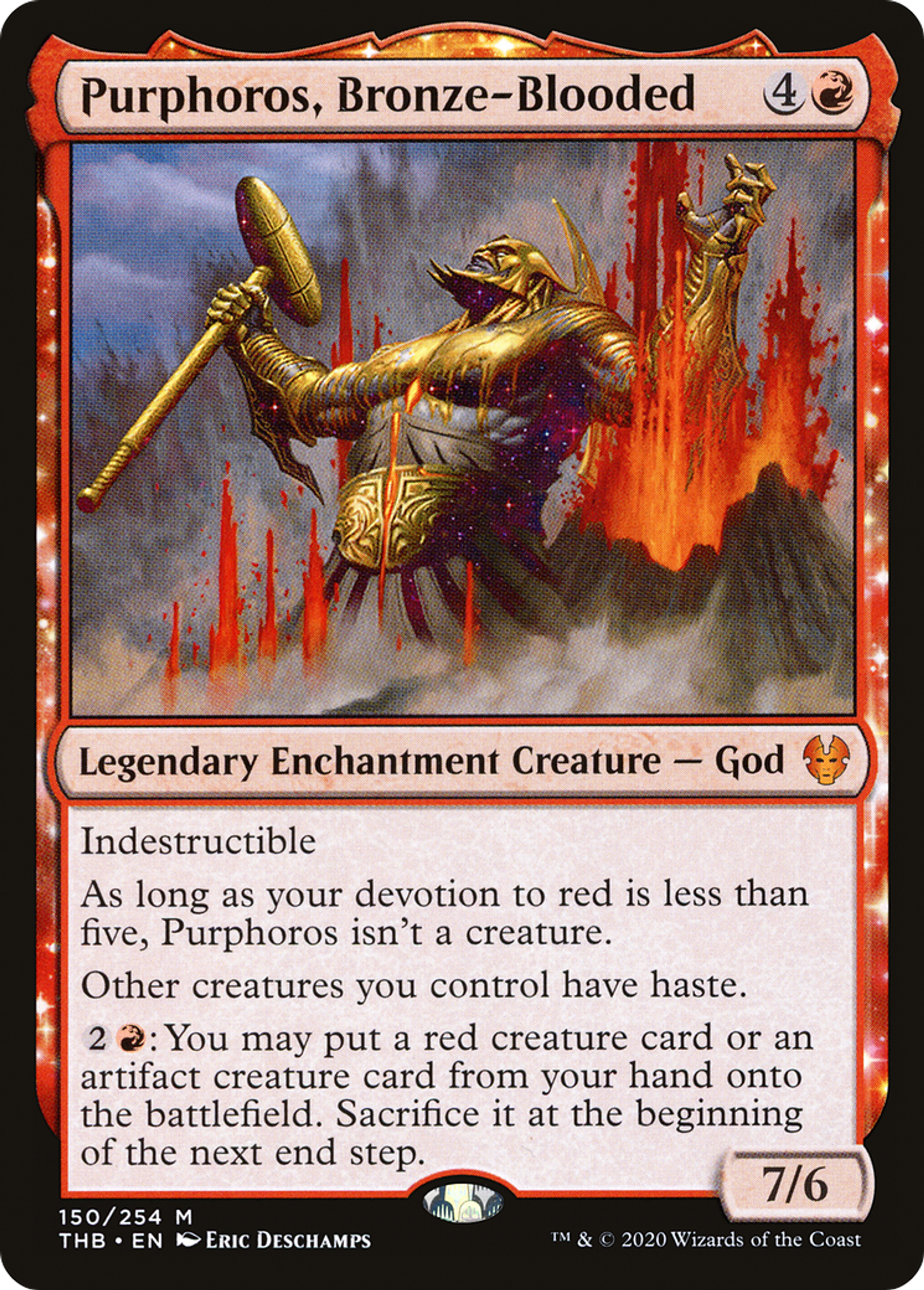 Purphoros, Bronze-Blooded — Theros Beyond Death — Magic: The Gathering