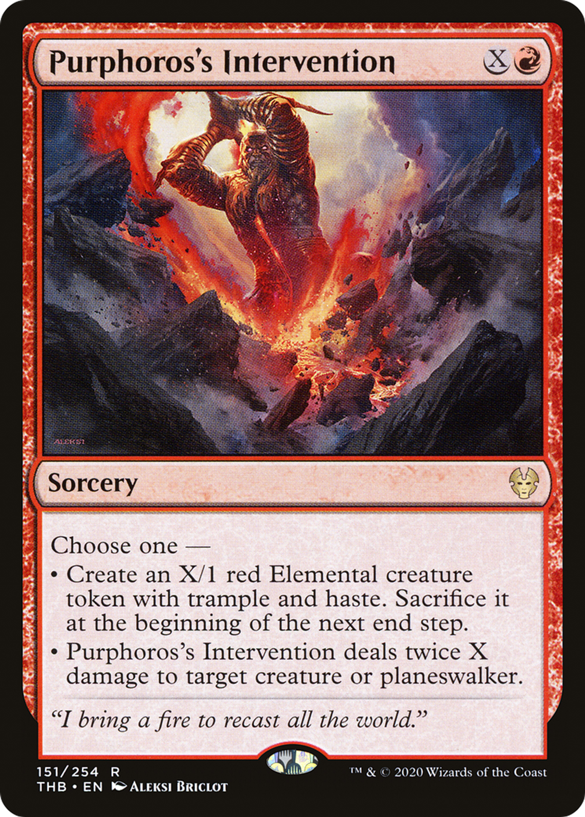 Purphoros's Intervention — Theros Beyond Death — Magic: The Gathering