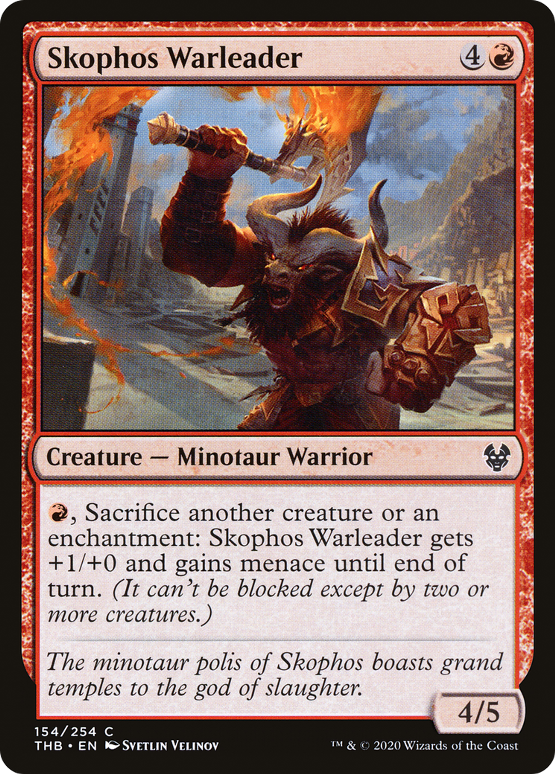 Skophos Warleader — Theros Beyond Death — Magic: The Gathering