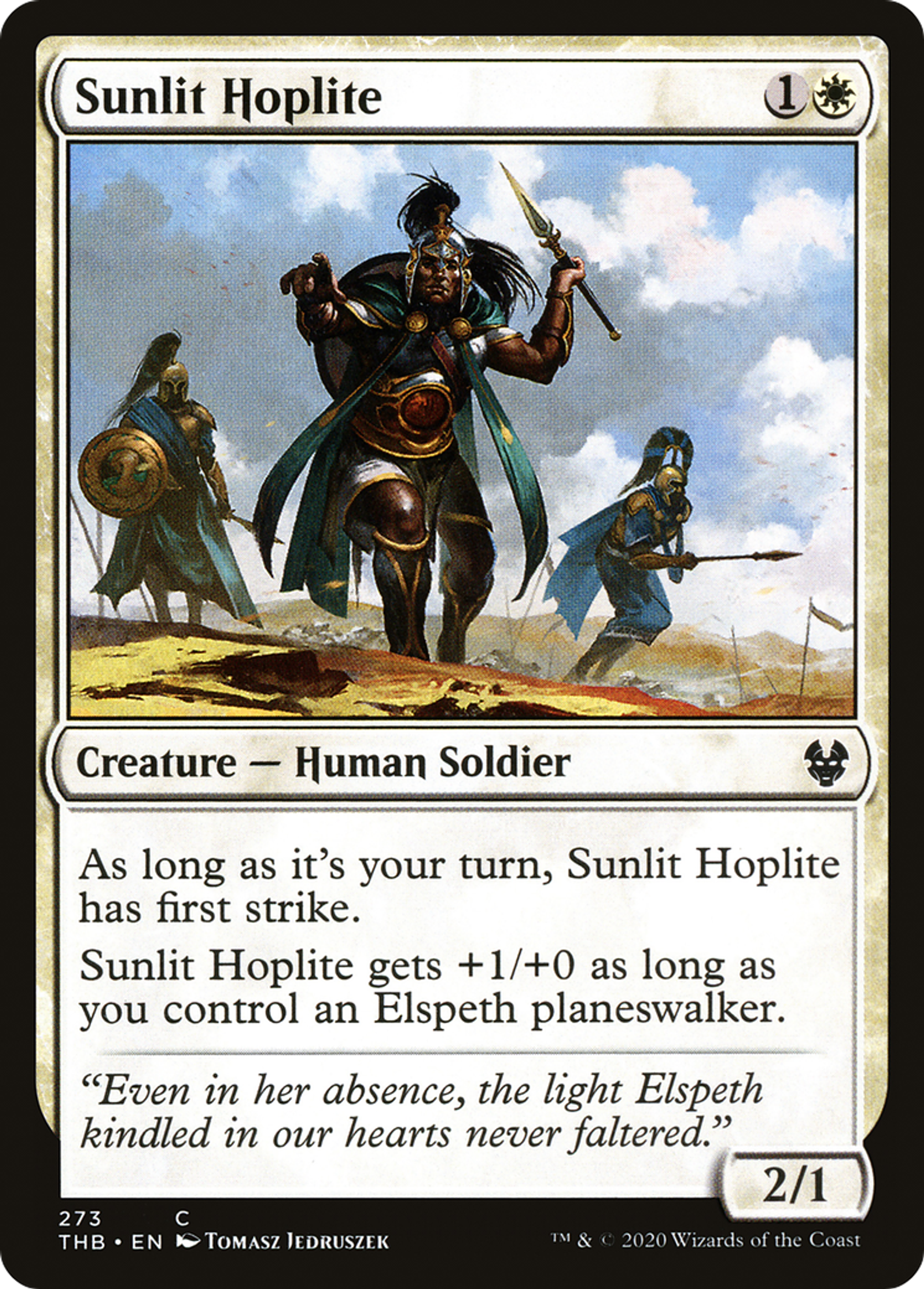Hoplite baigné de soleil — Theros Beyond Death — Magic: The Gathering