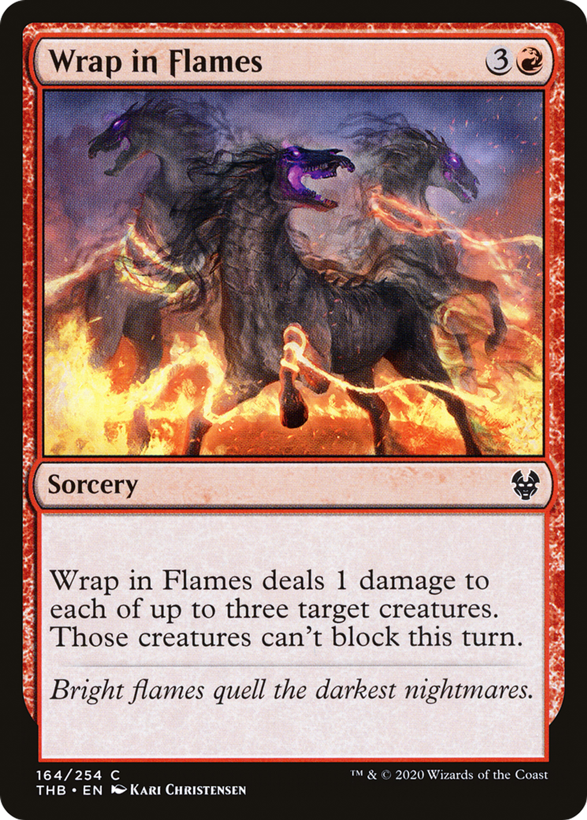 Wrap in Flames — Theros Beyond Death — Magic: The Gathering