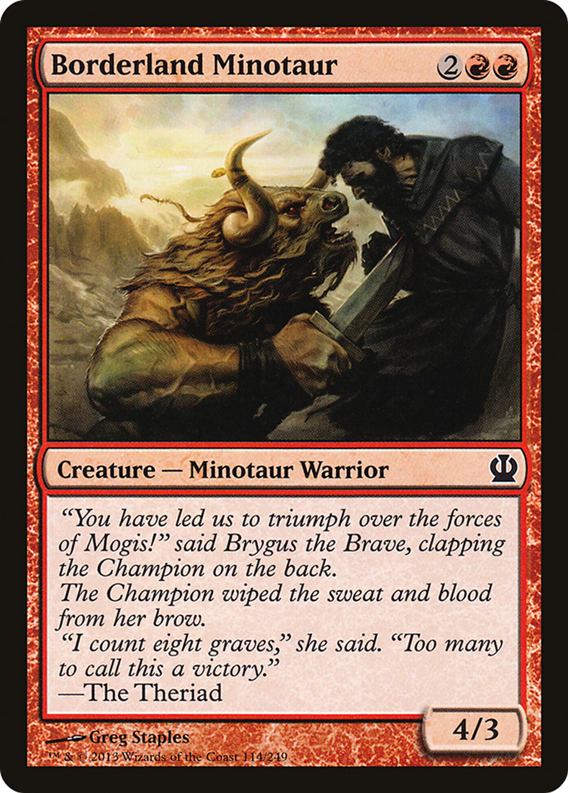 Minotaure des frontières — Theros — Magic: The Gathering