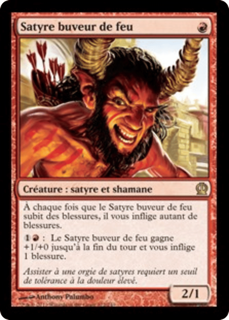 Satyre buveur de feu — Theros — Magic: The Gathering