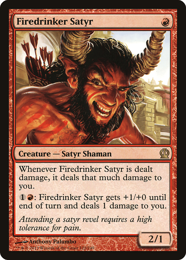 Firedrinker Satyr — Theros — Magic: The Gathering