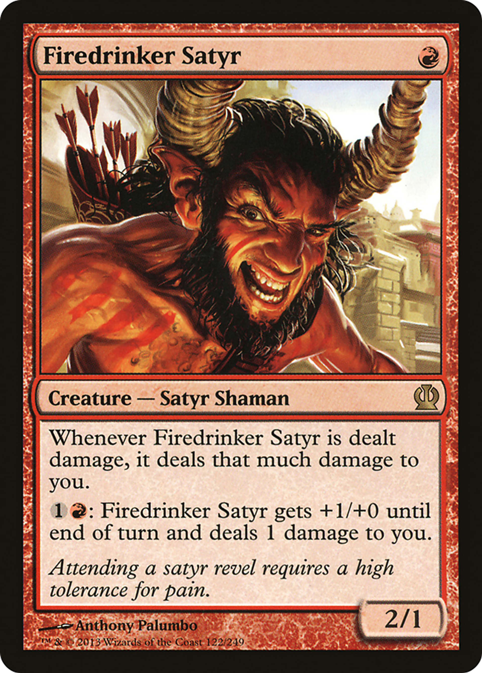 Firedrinker Satyr — Theros — Magic: The Gathering