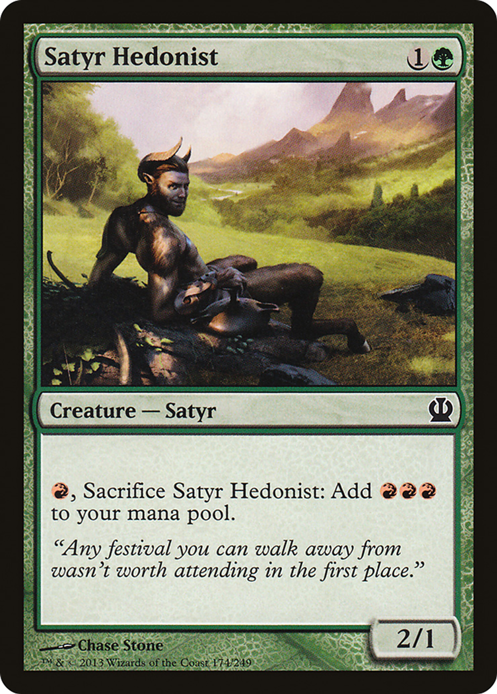 Satyr Hedonist — Theros — Magic: The Gathering