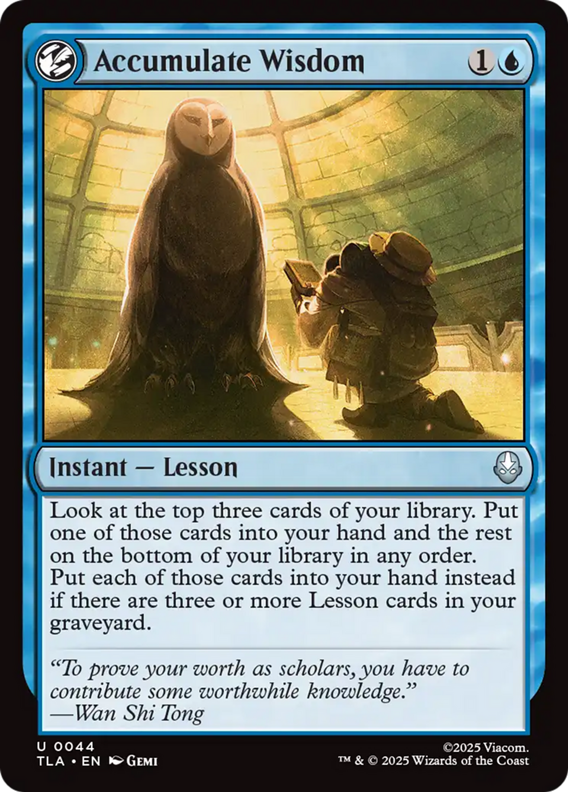 Accumulate Wisdom — Avatar: The Last Airbender — Magic: The Gathering