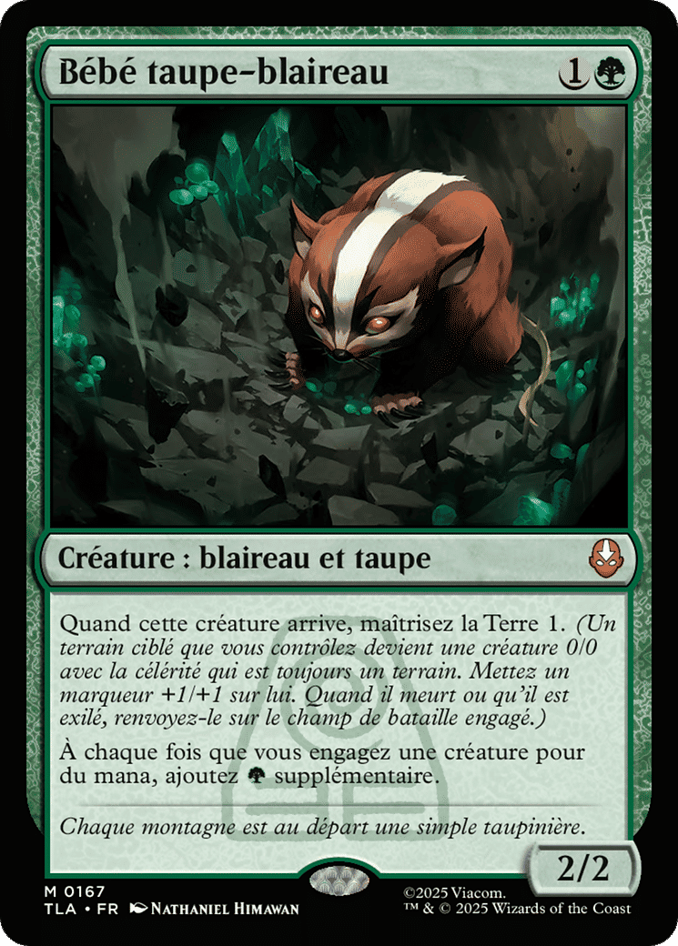 Bébé taupe-blaireau — Avatar: The Last Airbender — Magic: The Gathering