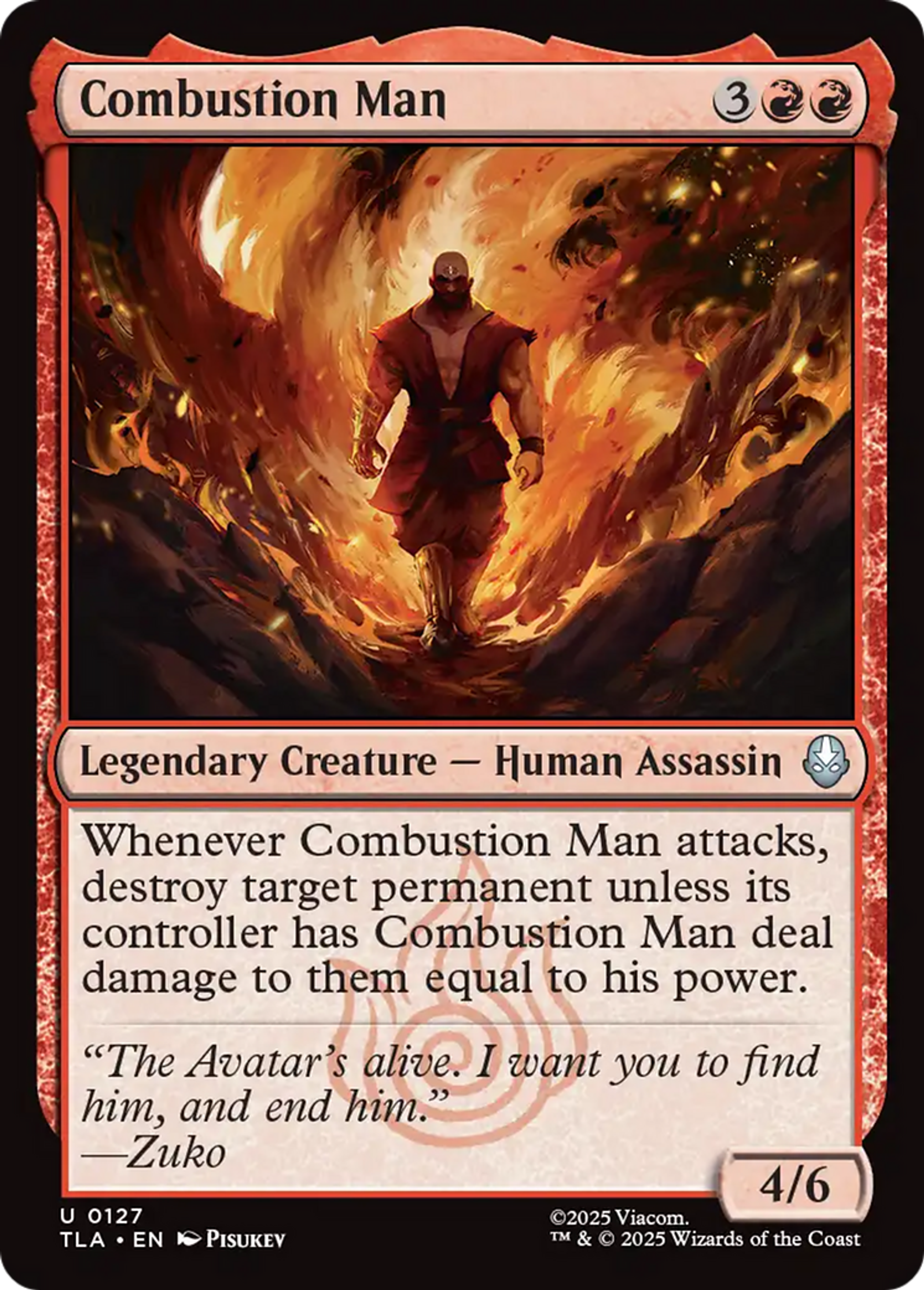 Combustion Man — Avatar: The Last Airbender — Magic: The Gathering