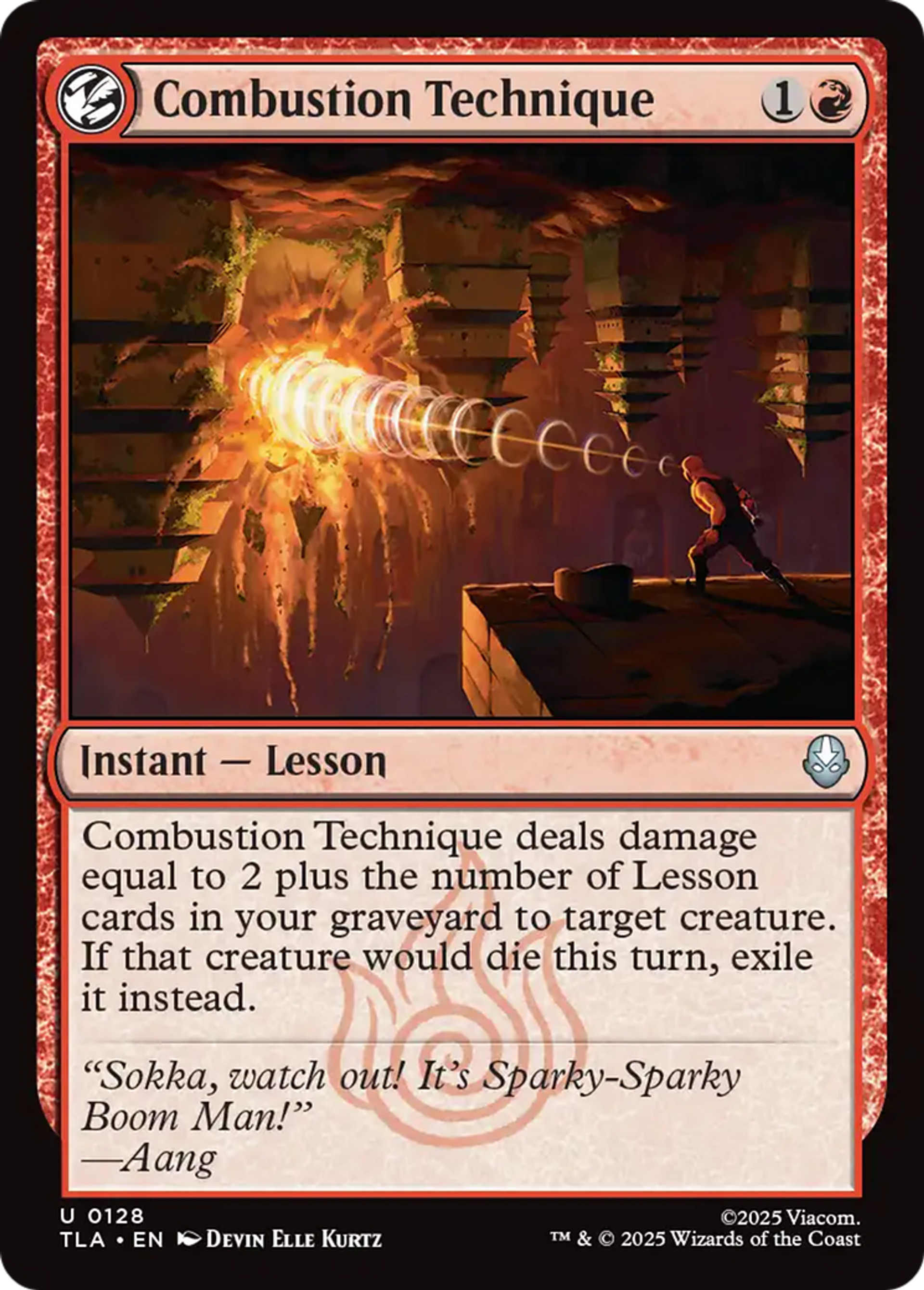 Combustion Technique — Avatar: The Last Airbender — Magic: The Gathering