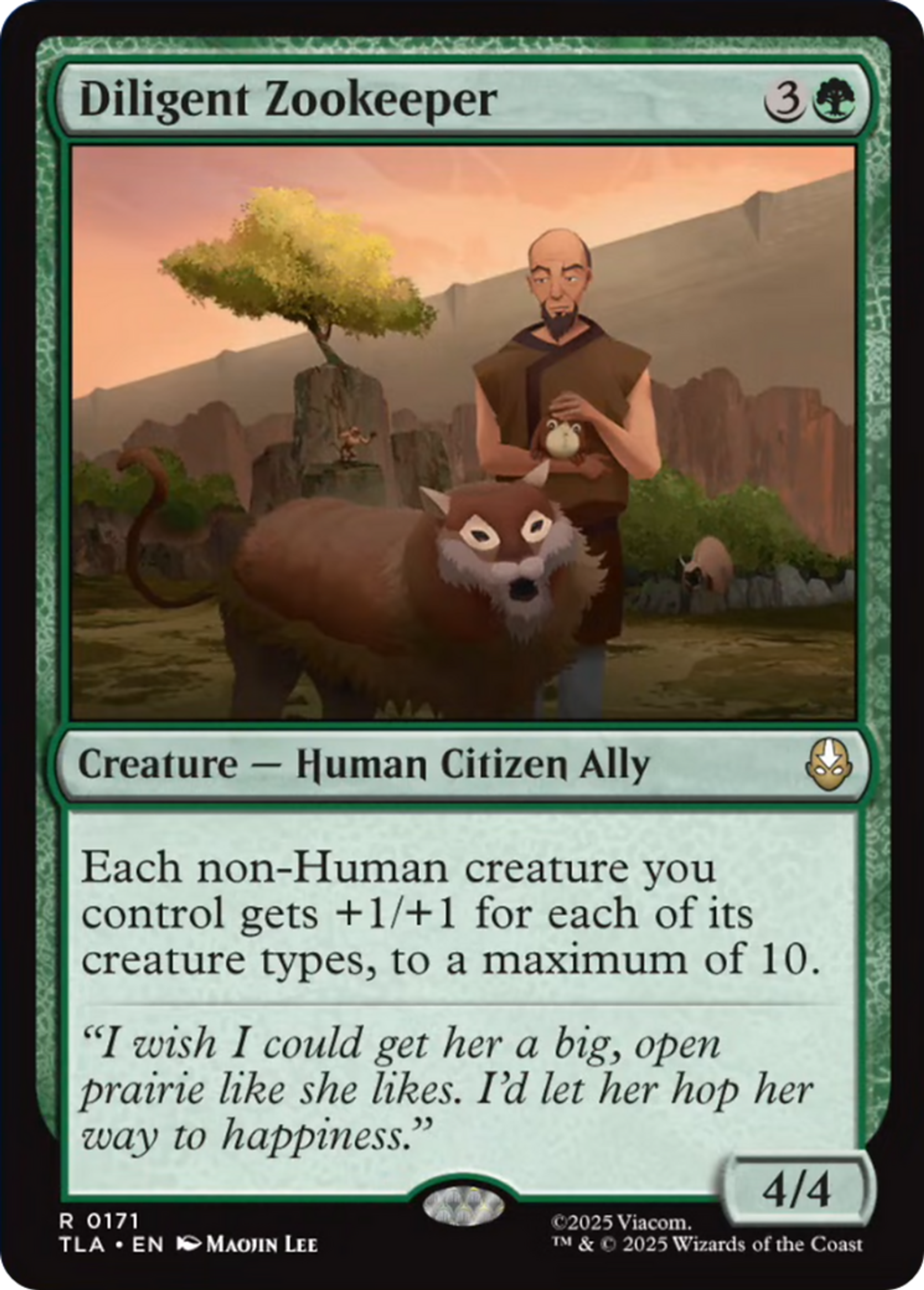 Diligent Zookeeper — Avatar: The Last Airbender — Magic: The Gathering