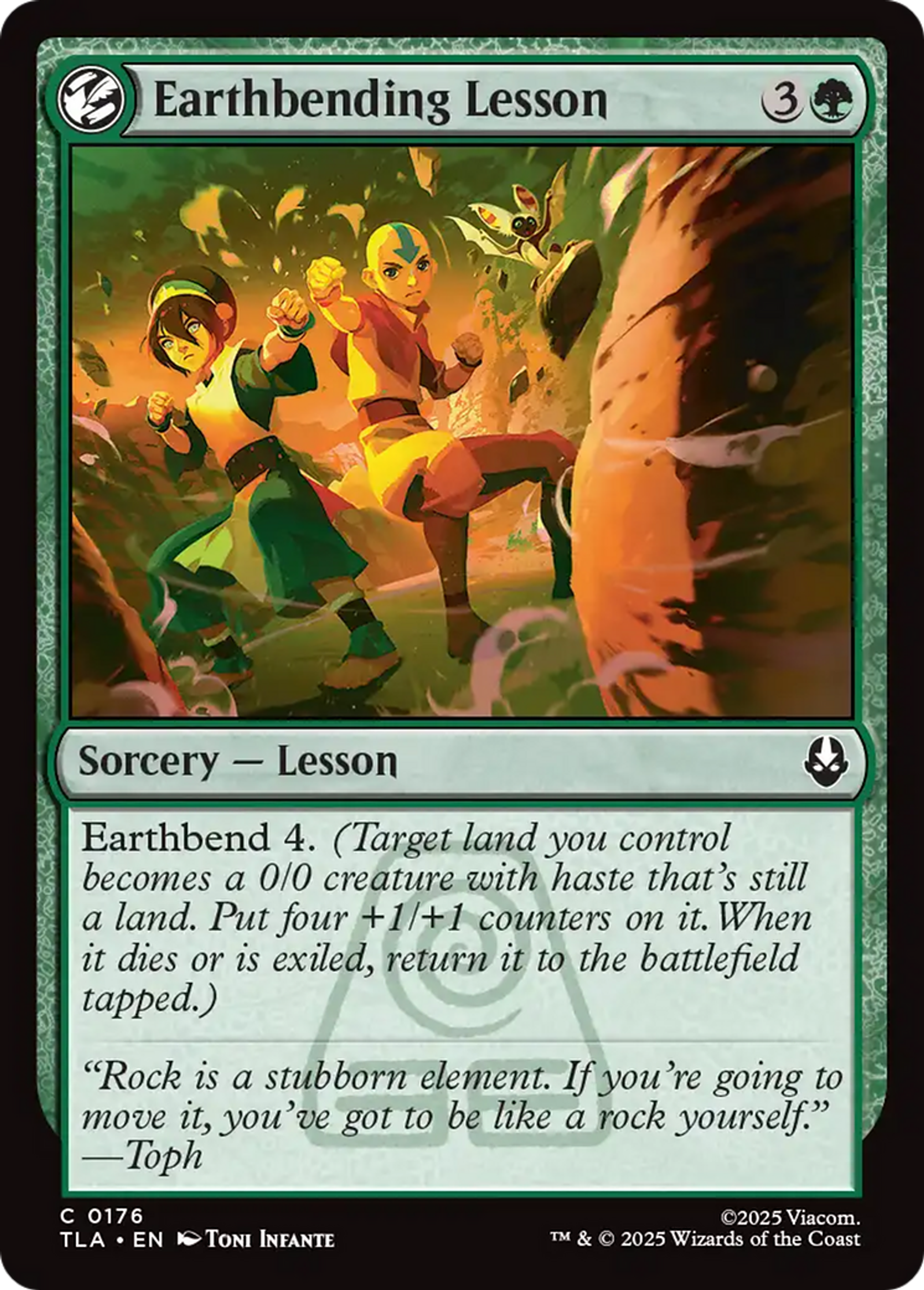 Leçon de maîtrise de la Terre — Avatar: The Last Airbender — Magic: The Gathering