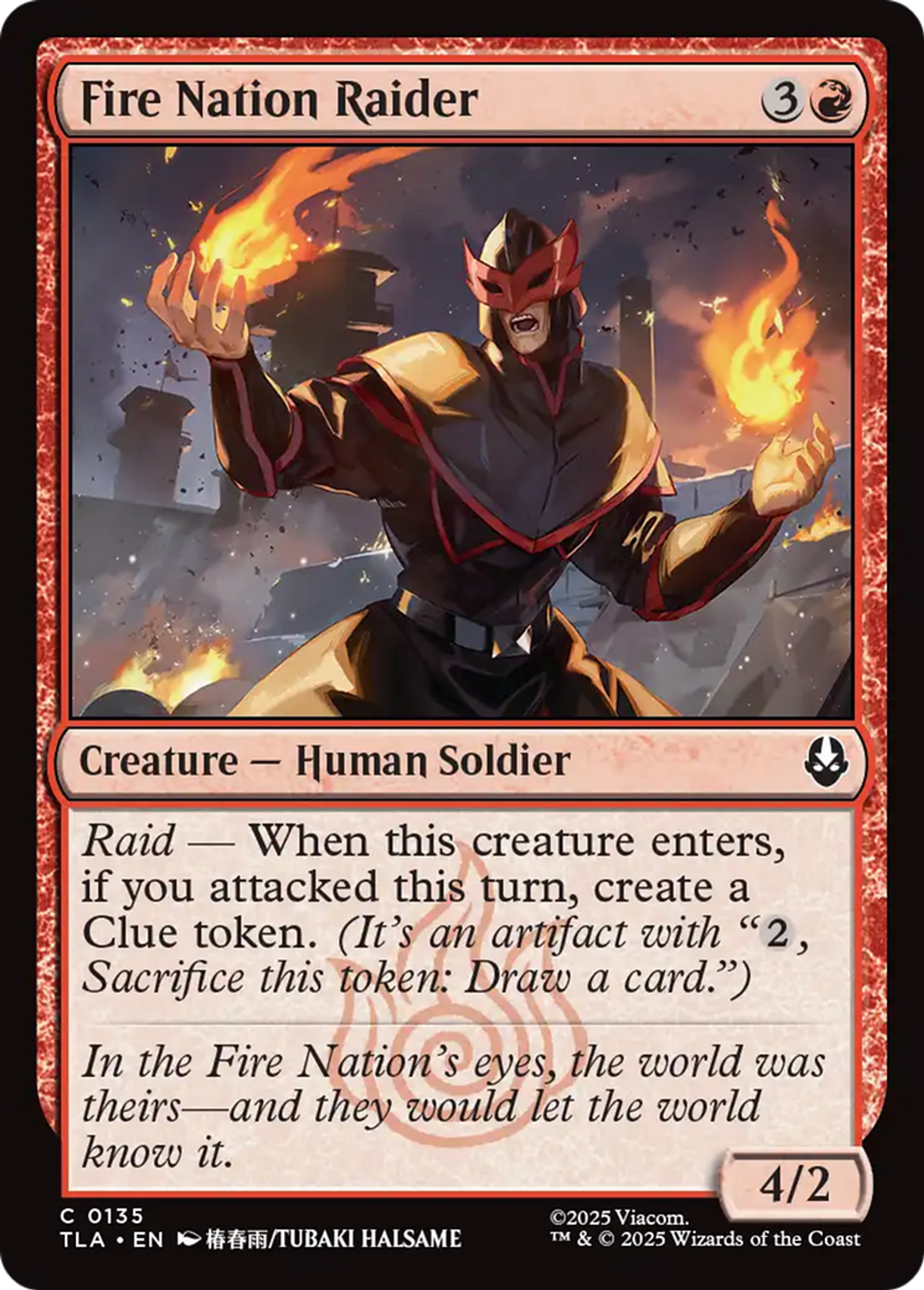 Fire Nation Raider — Avatar: The Last Airbender — Magic: The Gathering