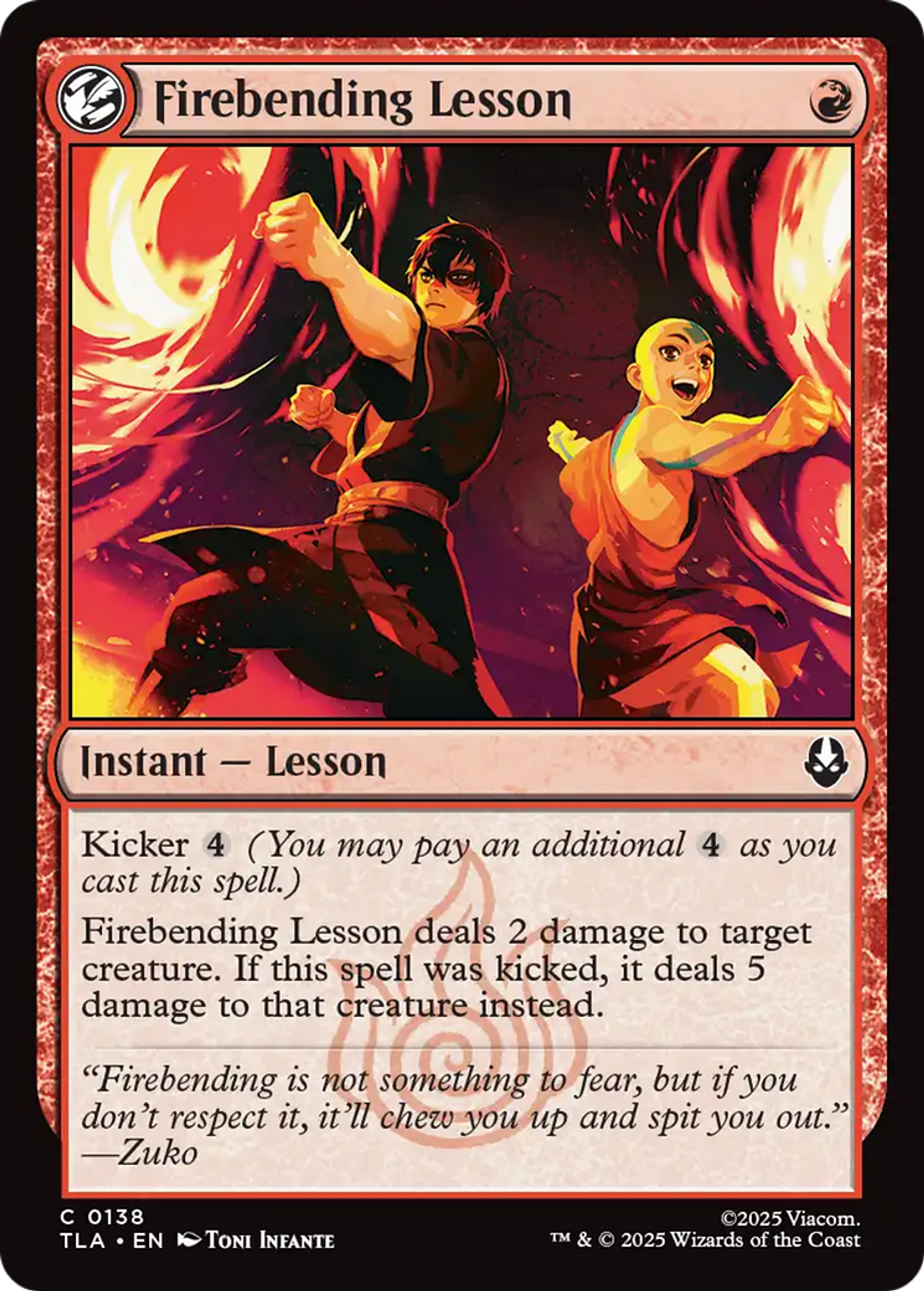 Firebending Lesson — Avatar: The Last Airbender — Magic: The Gathering