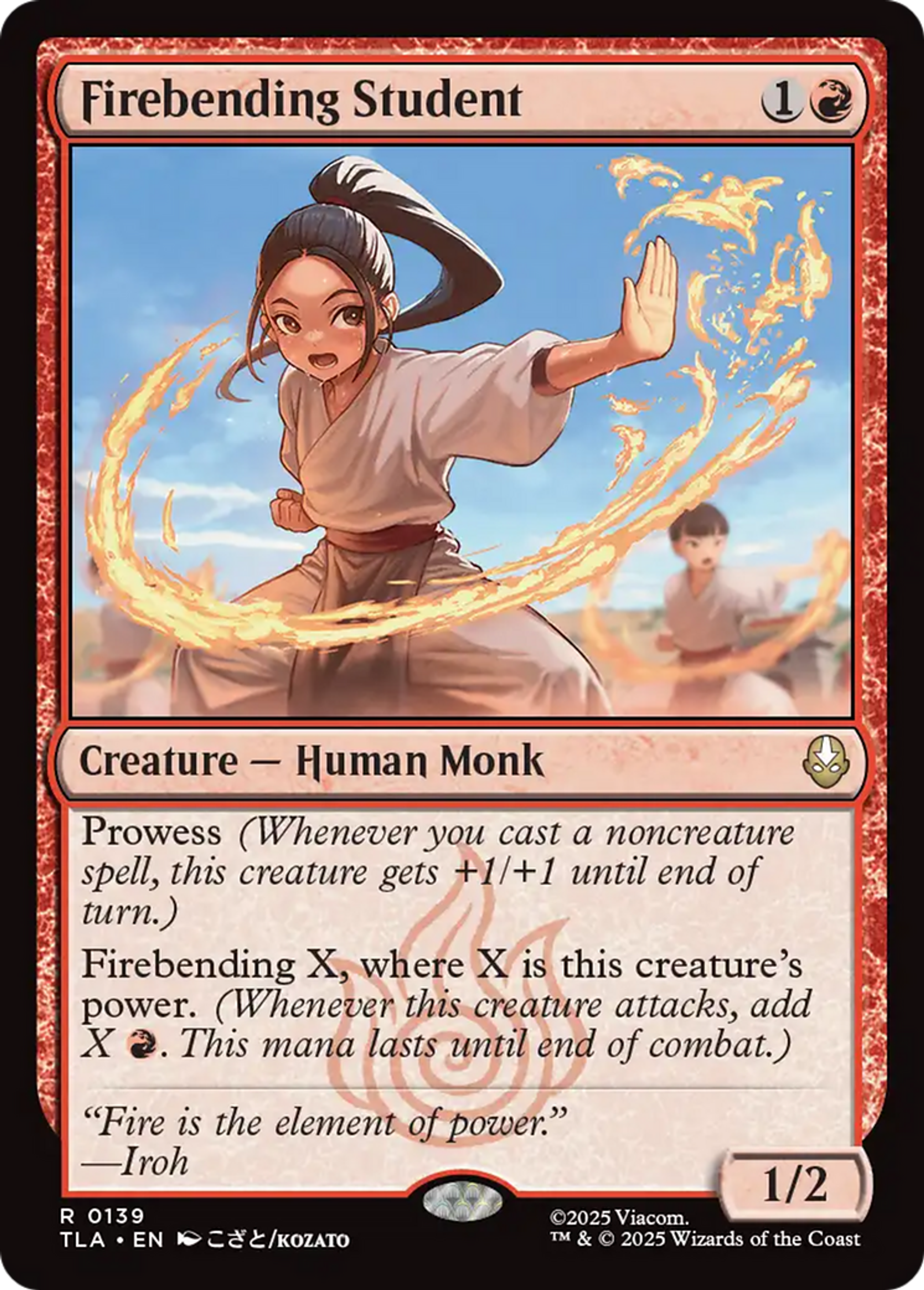 Étudiante en maîtrise du Feu — Avatar: The Last Airbender — Magic: The Gathering