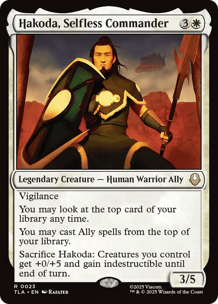 Hakoda, Selfless Commander — Avatar: The Last Airbender — Magic: The Gathering