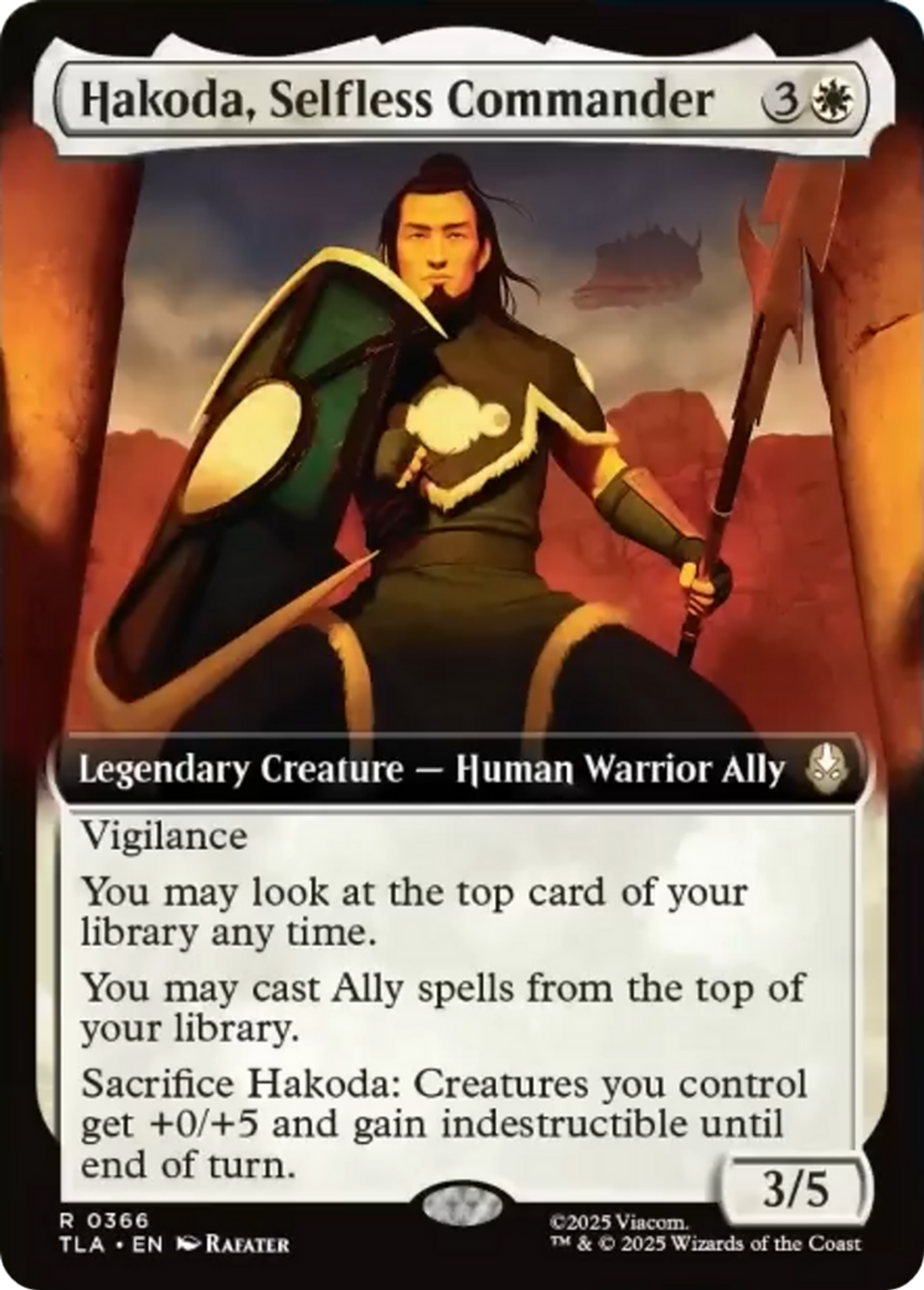 Hakoda, commandant dévoué — Avatar: The Last Airbender — Magic: The Gathering