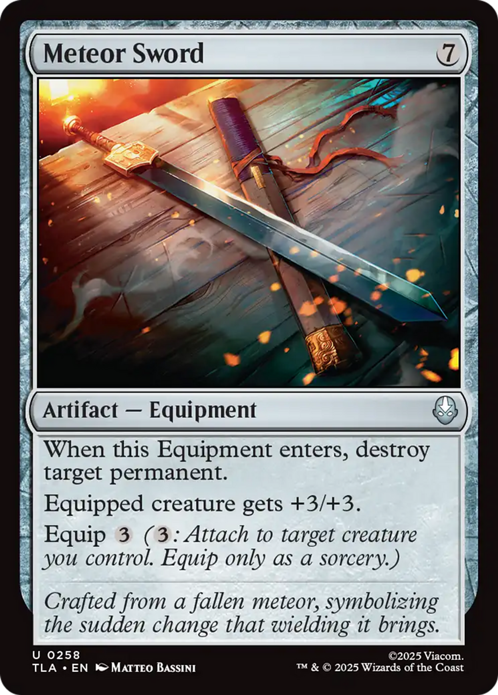 Meteor Sword — Avatar: The Last Airbender — Magic: The Gathering