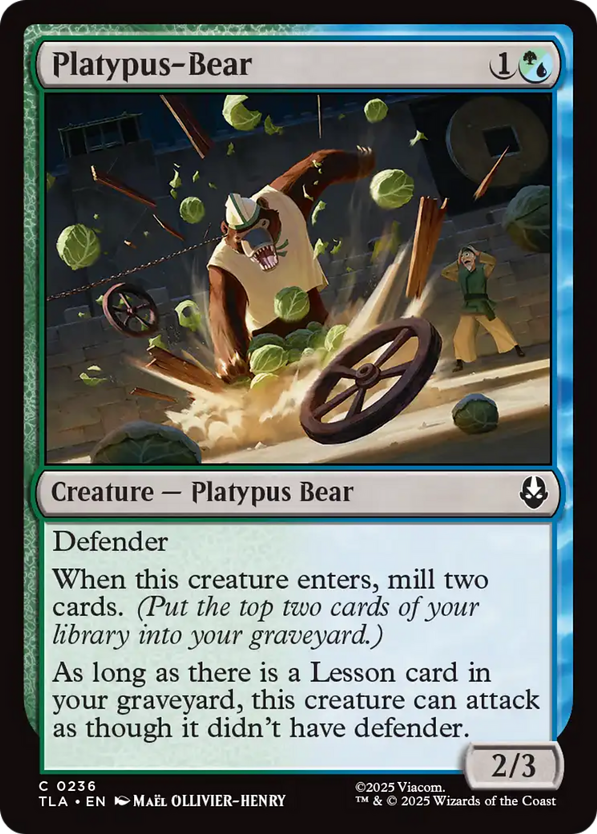Platypus-Bear — Avatar: The Last Airbender — Magic: The Gathering