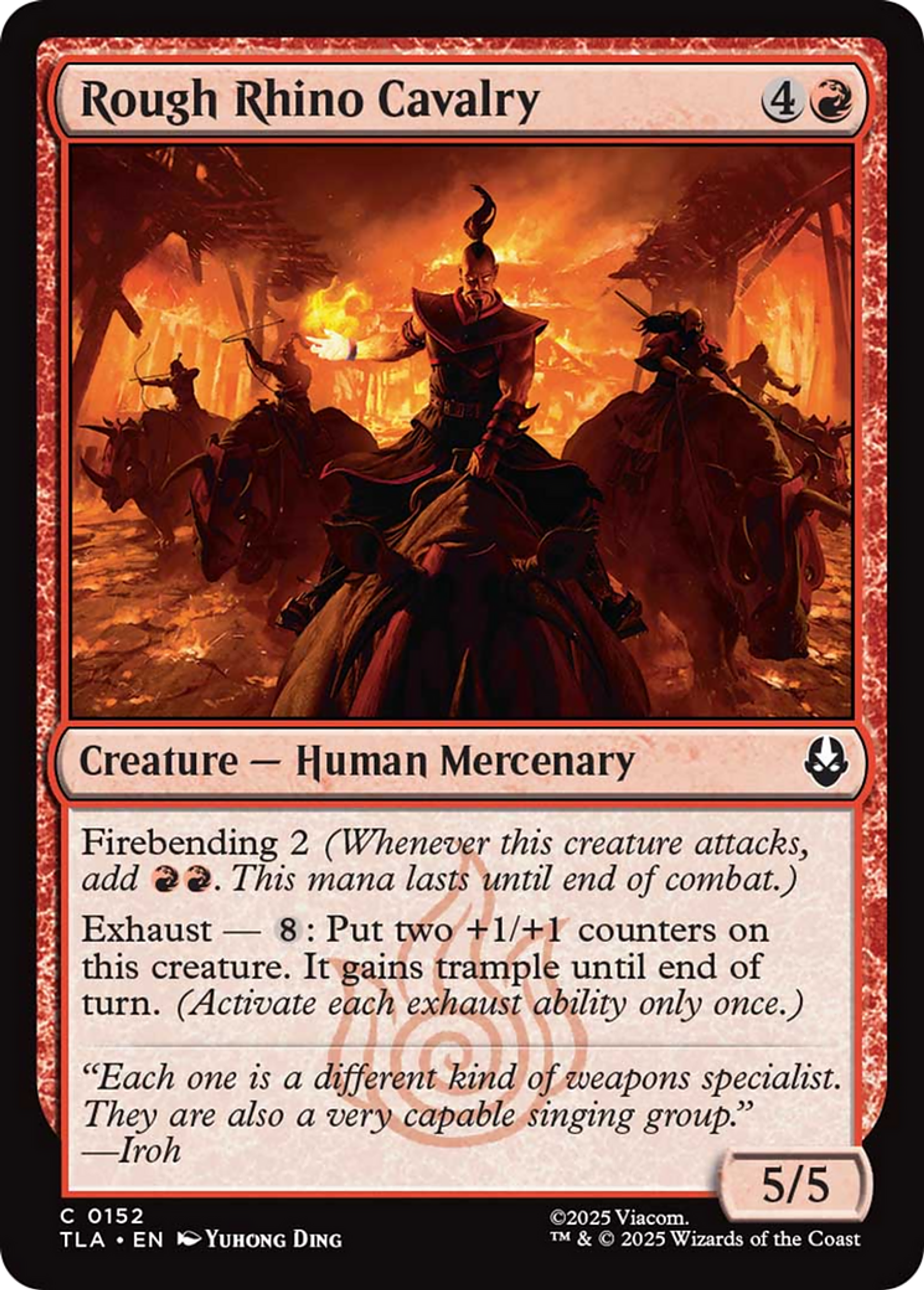Cavalerie des Rhinos féroces — Avatar: The Last Airbender — Magic: The Gathering