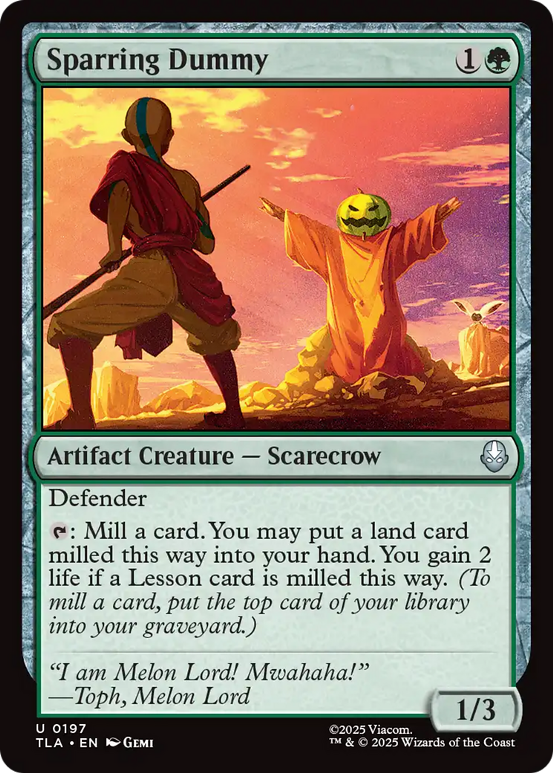 Sparring Dummy — Avatar: The Last Airbender — Magic: The Gathering