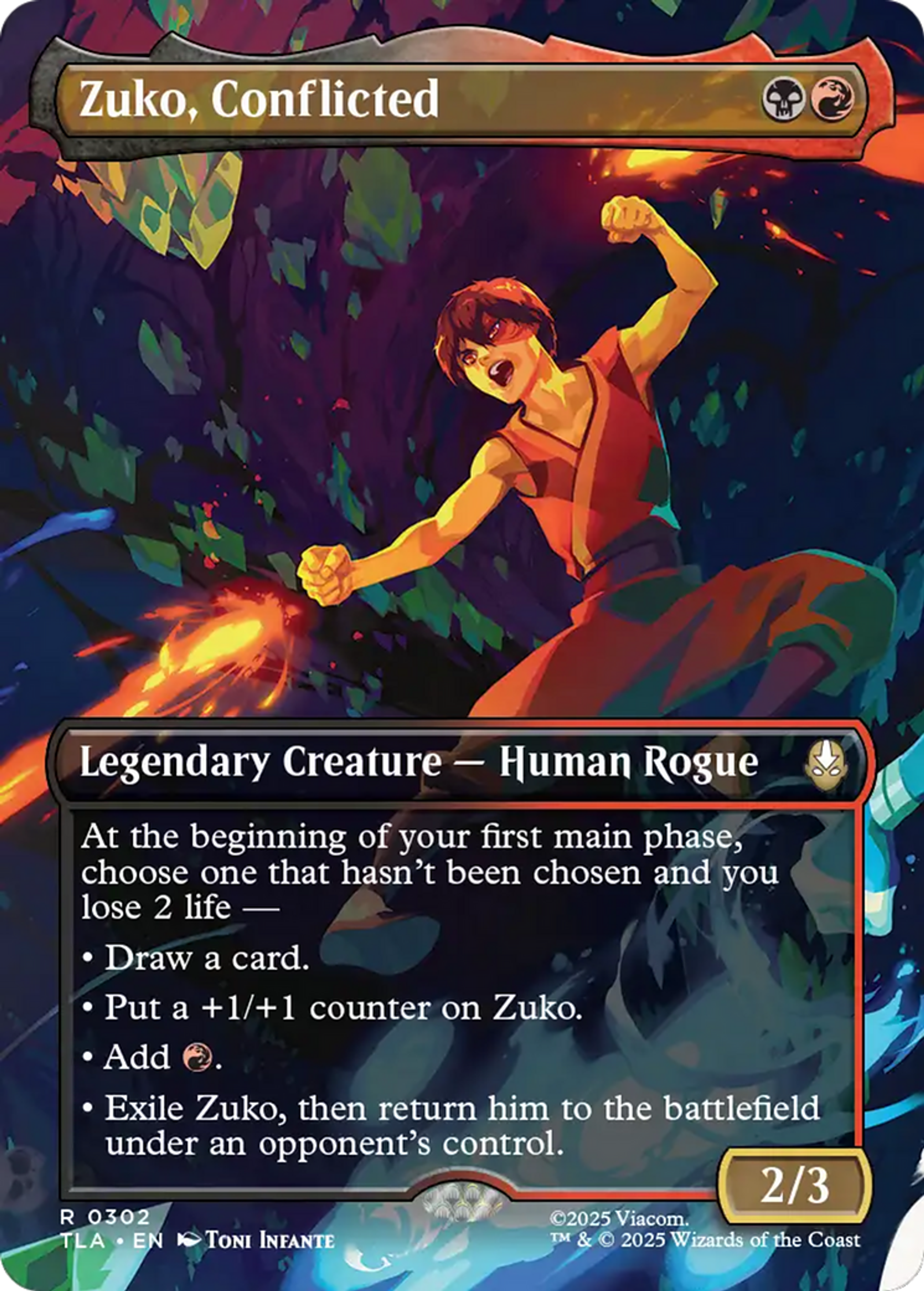 Zuko, tiraillé — Avatar: The Last Airbender — Magic: The Gathering